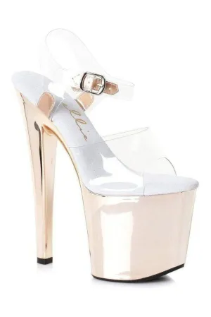 821-BRIA Platform Sandal  | Clear Vinyl
