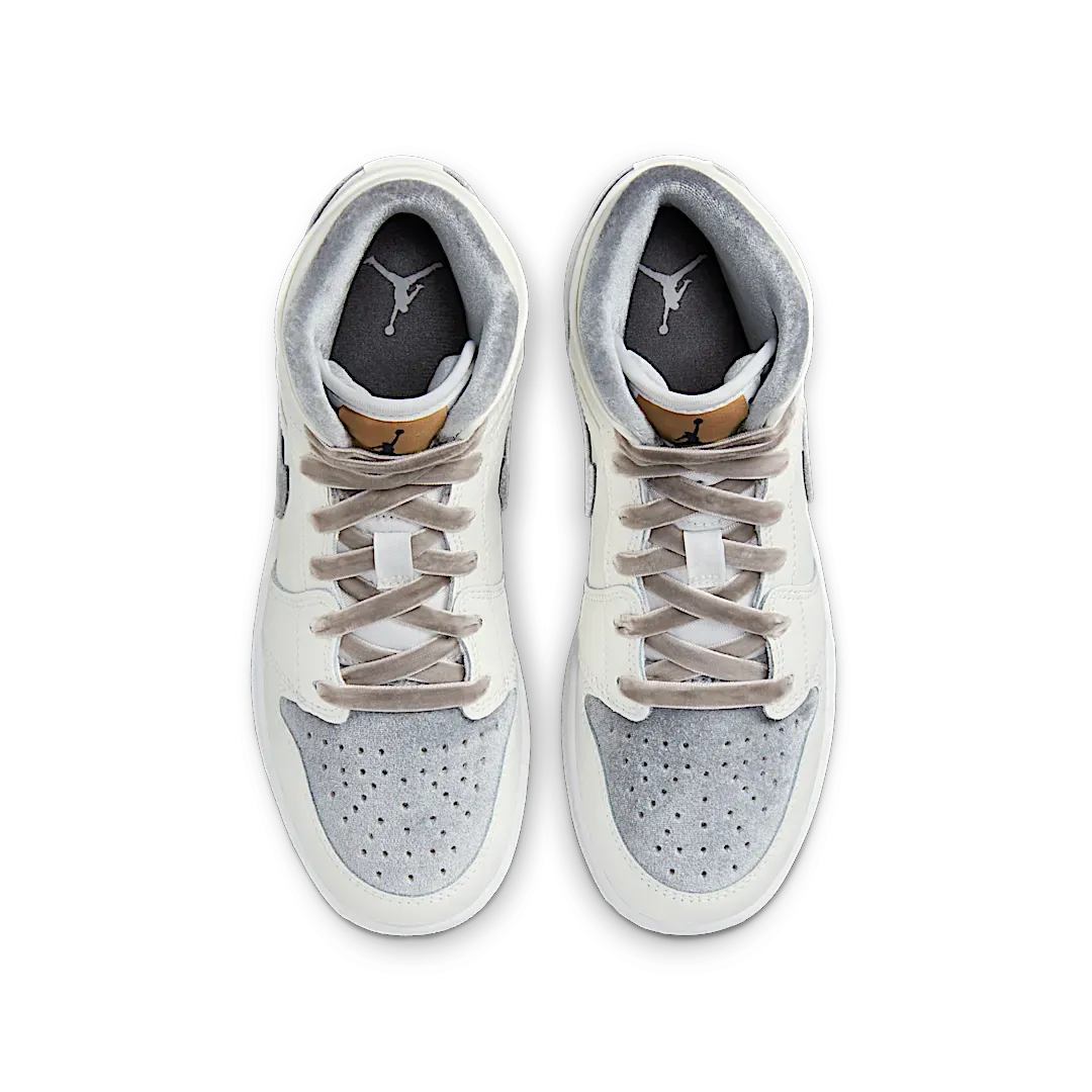 Air Jordan 1 Mid SE Sail Metallic Gold Flat Pewter