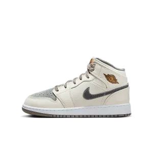 Air Jordan 1 Mid SE Sail Metallic Gold Flat Pewter