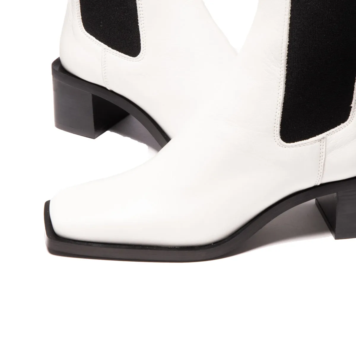 Albans White Leather