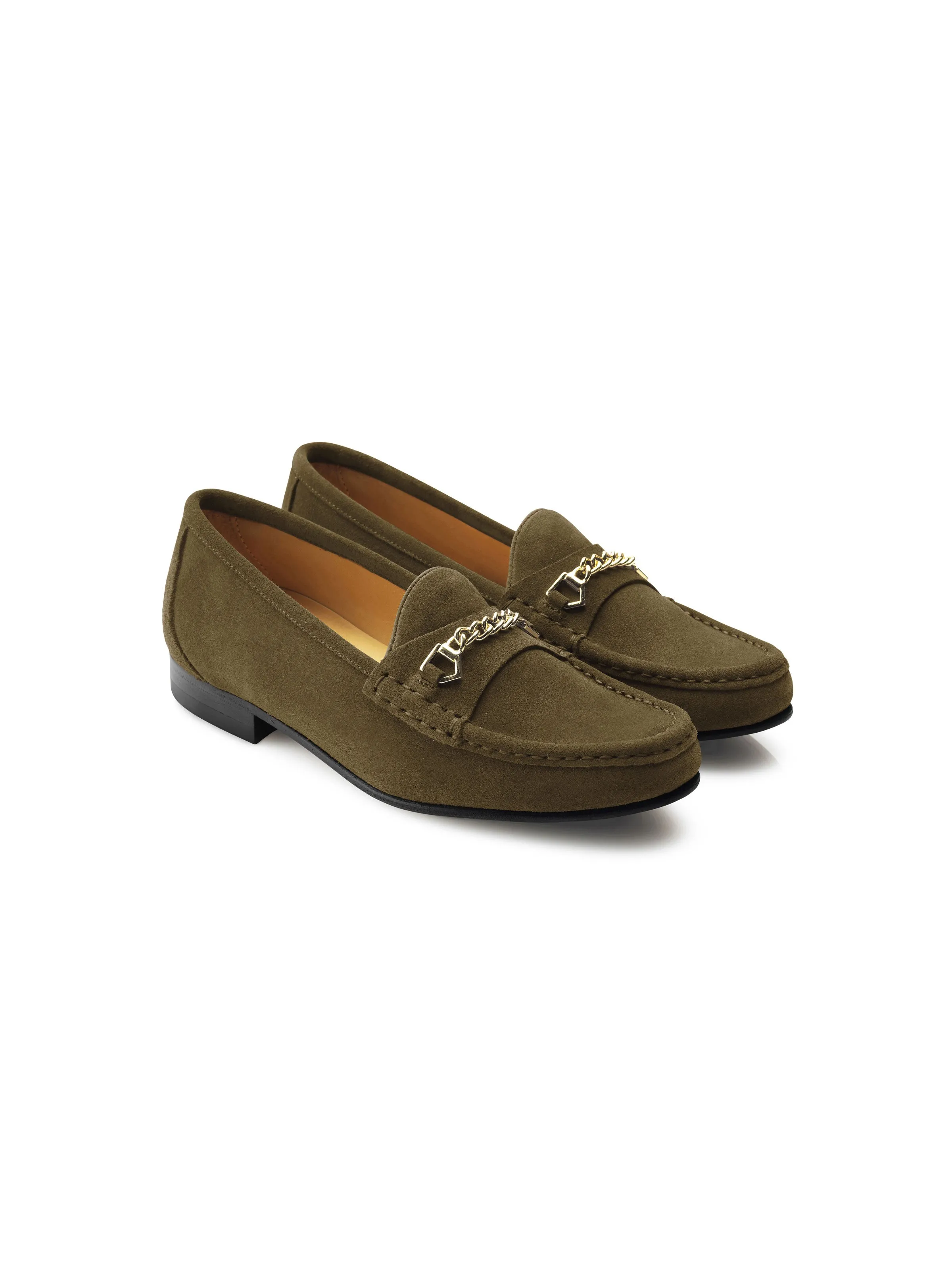 Apsley - Olive Suede