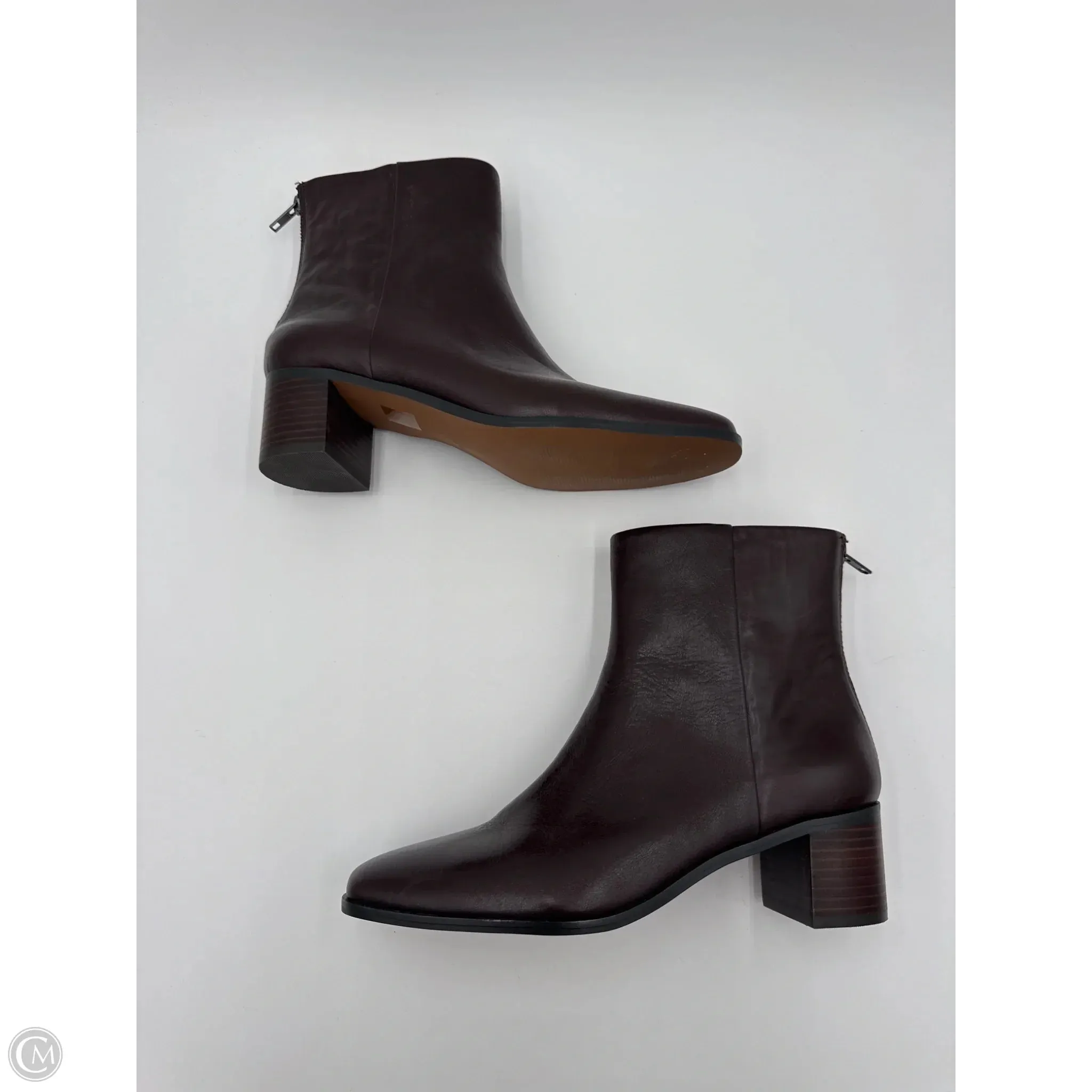 Boots Ankle Heels By Madewell In Brown, Size: 8.5