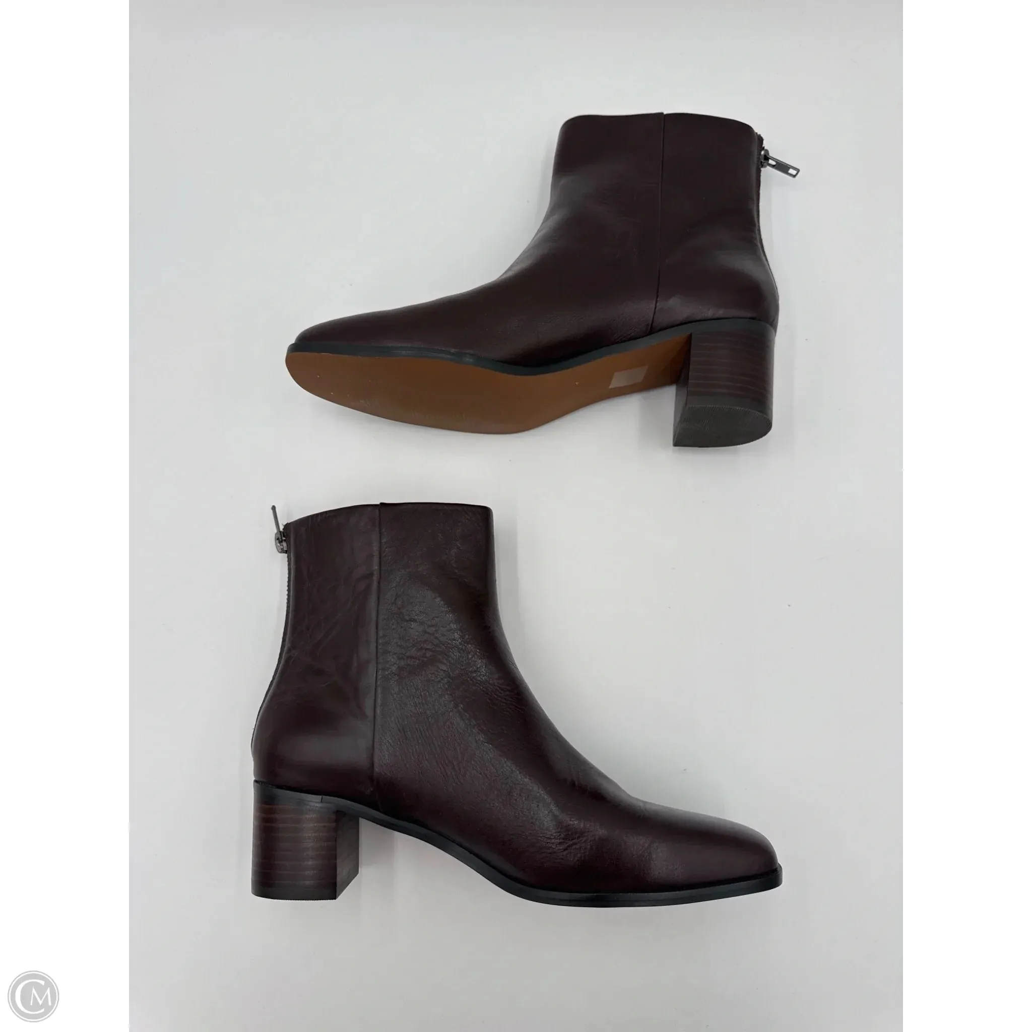 Boots Ankle Heels By Madewell In Brown, Size: 8.5