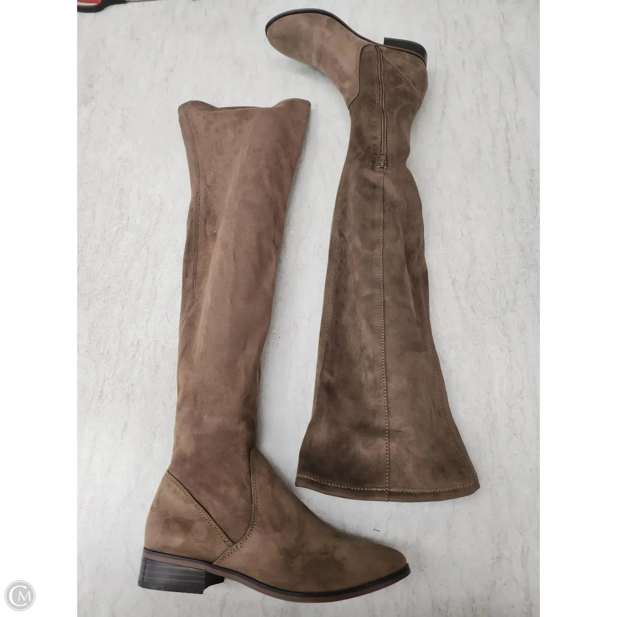 Boots Knee Flats By Aldo In Brown, Size: 6.5