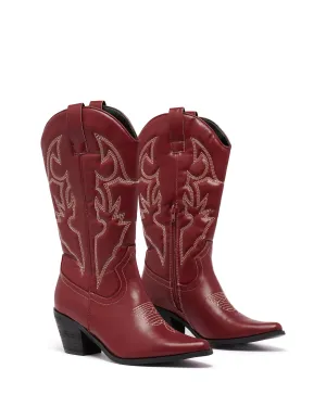 Clayton Cowboy Boot Cherry
