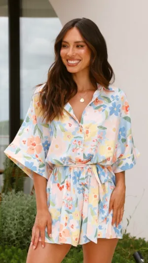 Ember Playsuit - Blue Summer