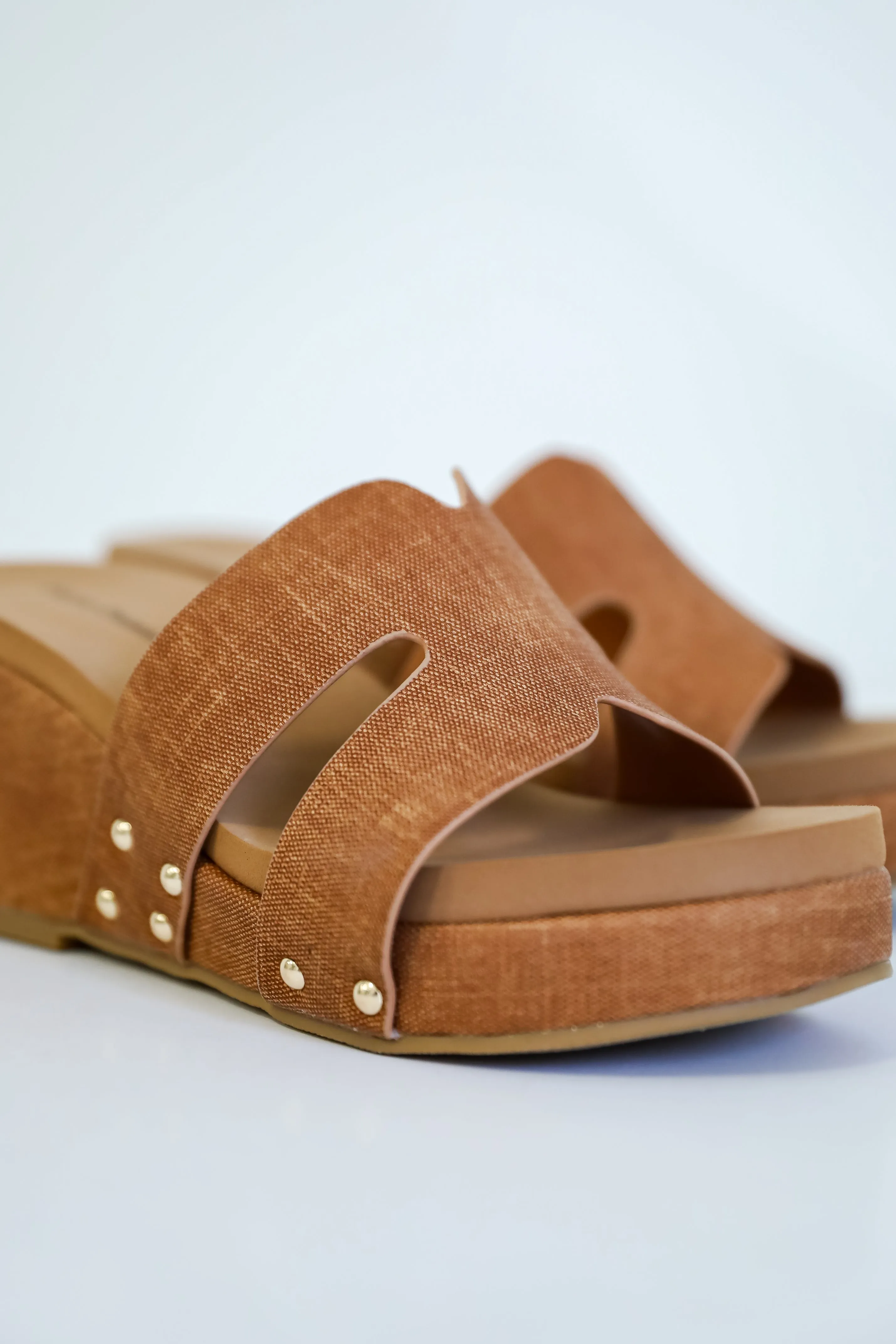 Every Step Counts Tan Platform Wedges