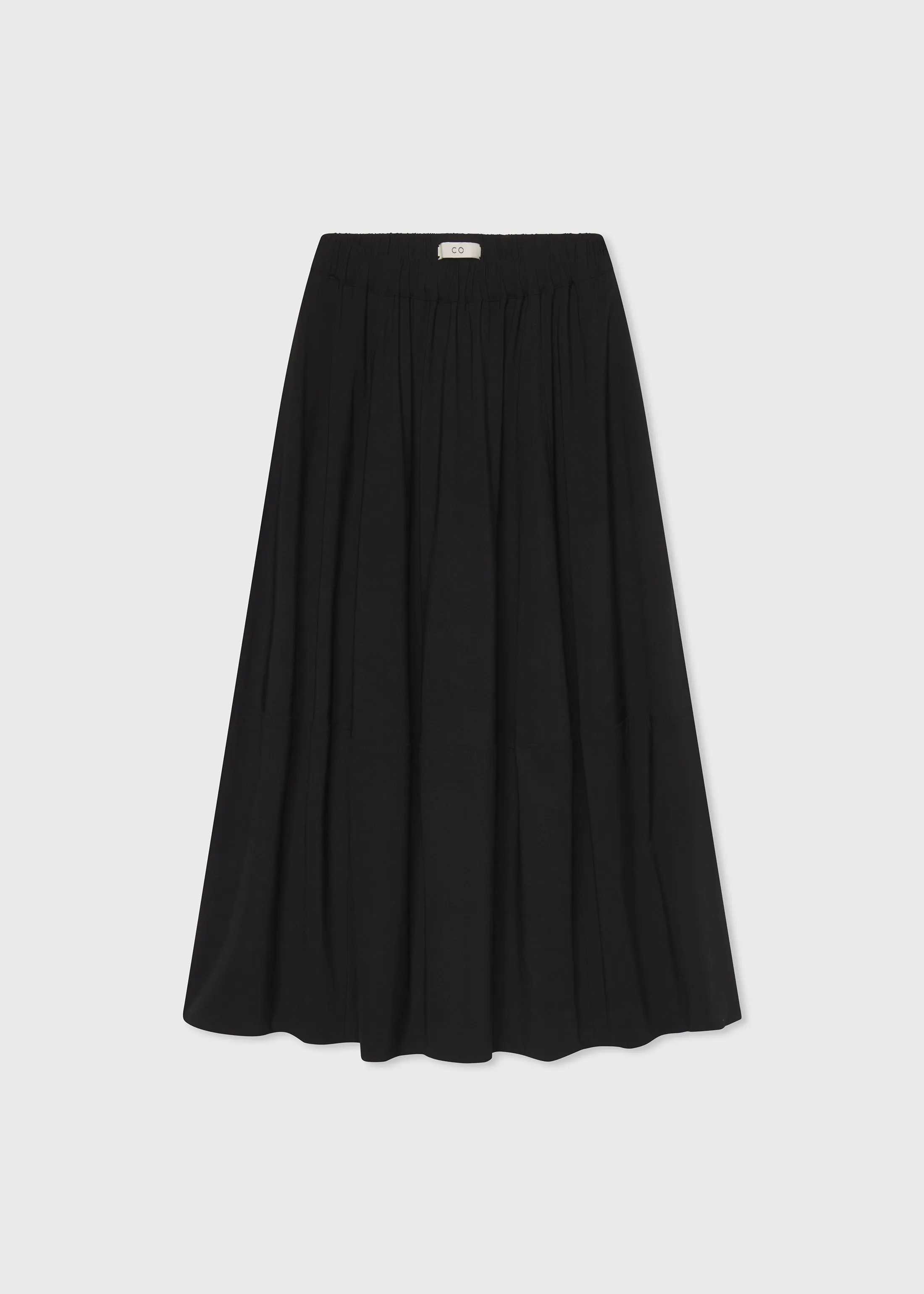 Full Skirt in Cotton Poplin - Black