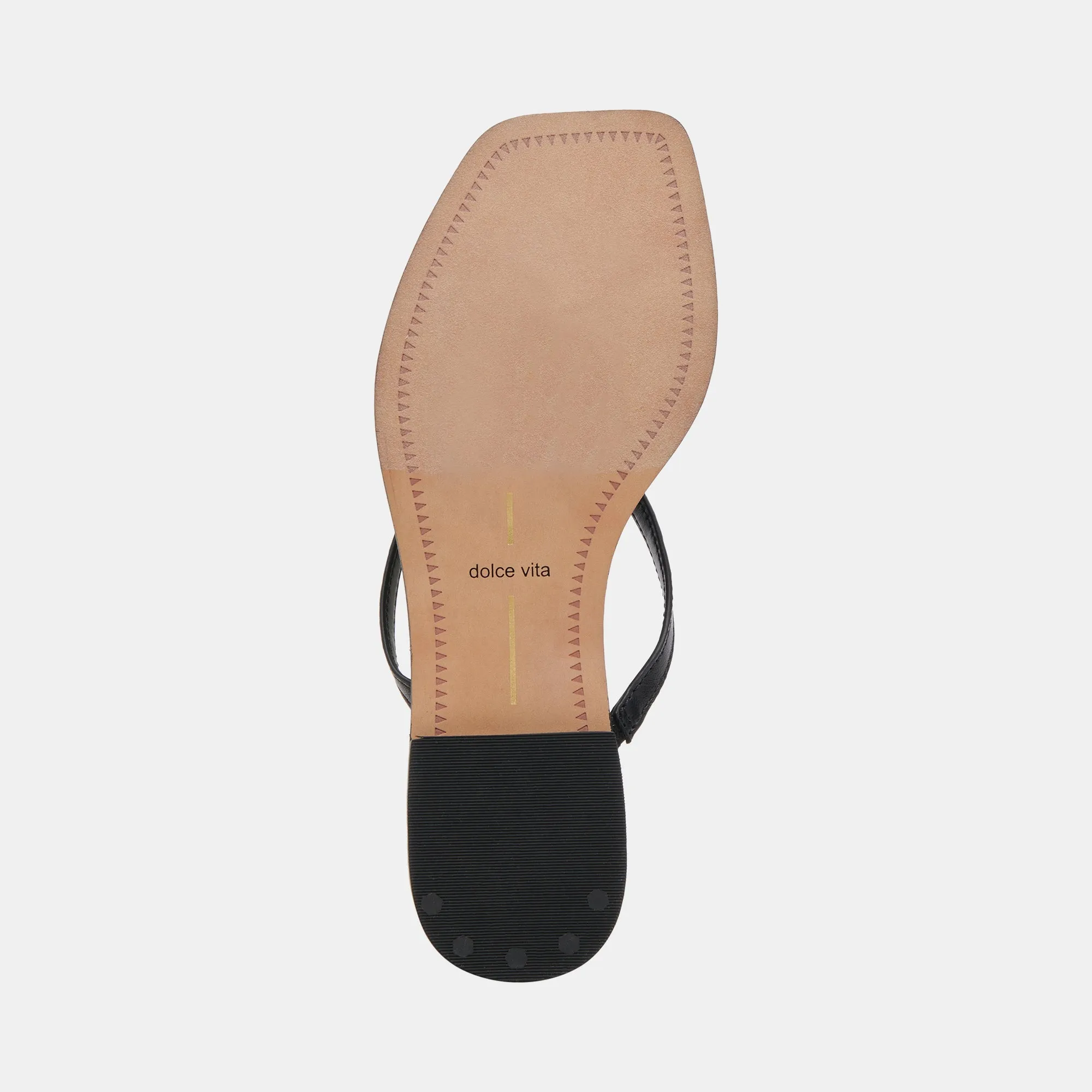 INDIGO SANDALS BLACK LEATHER - re:vita