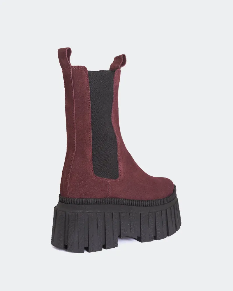Lorana Burgundy Suede
