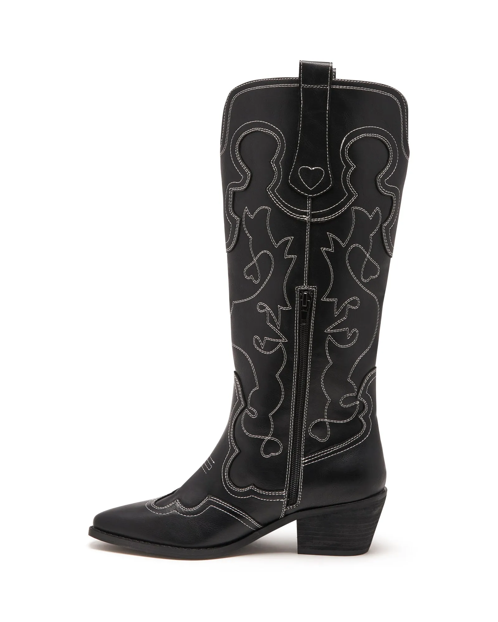 Malvin Cowboy Boot Black Smooth