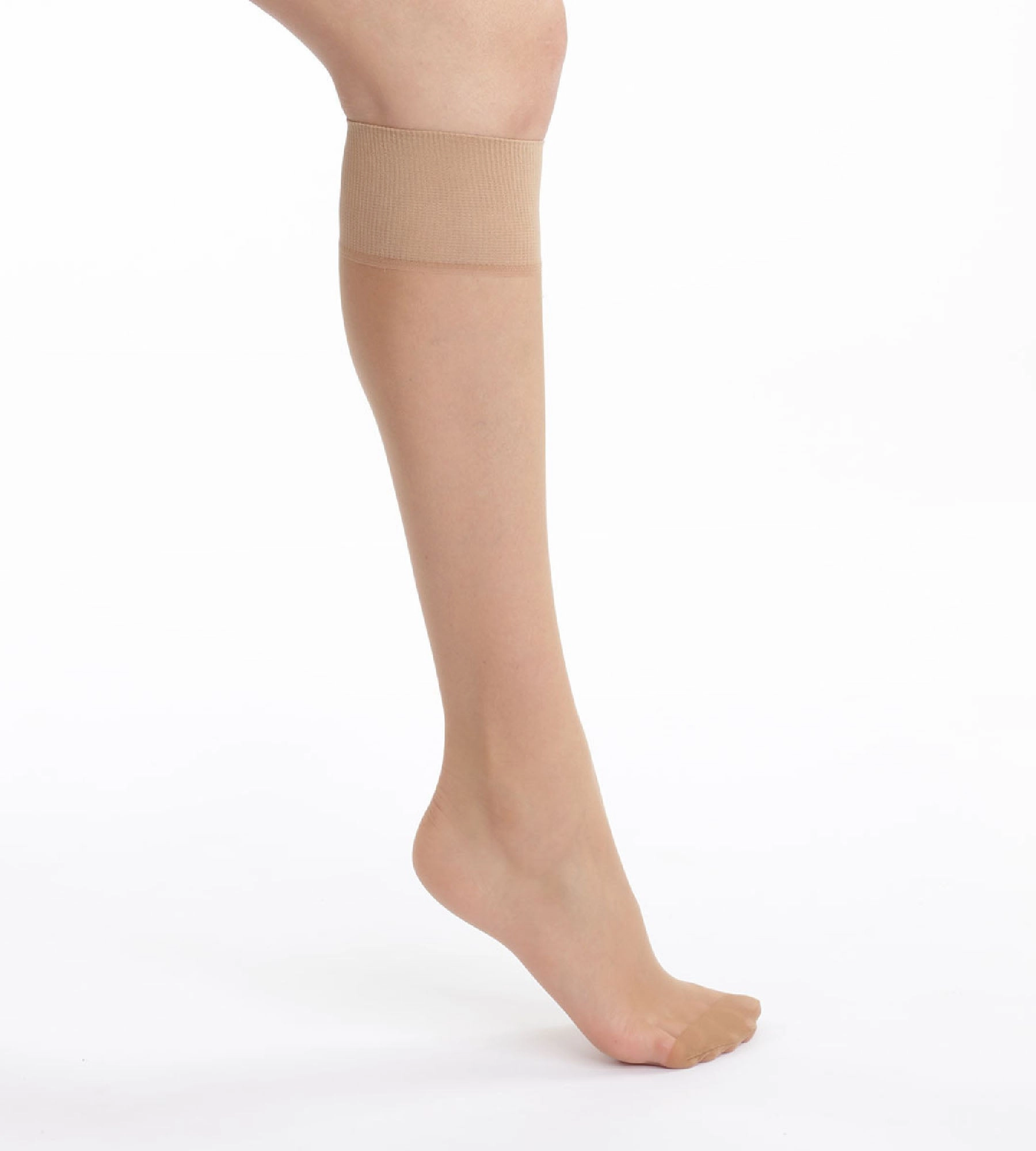 Pack of 2 pairs of Mes Essentiels 15 sheer knee highs in amber
