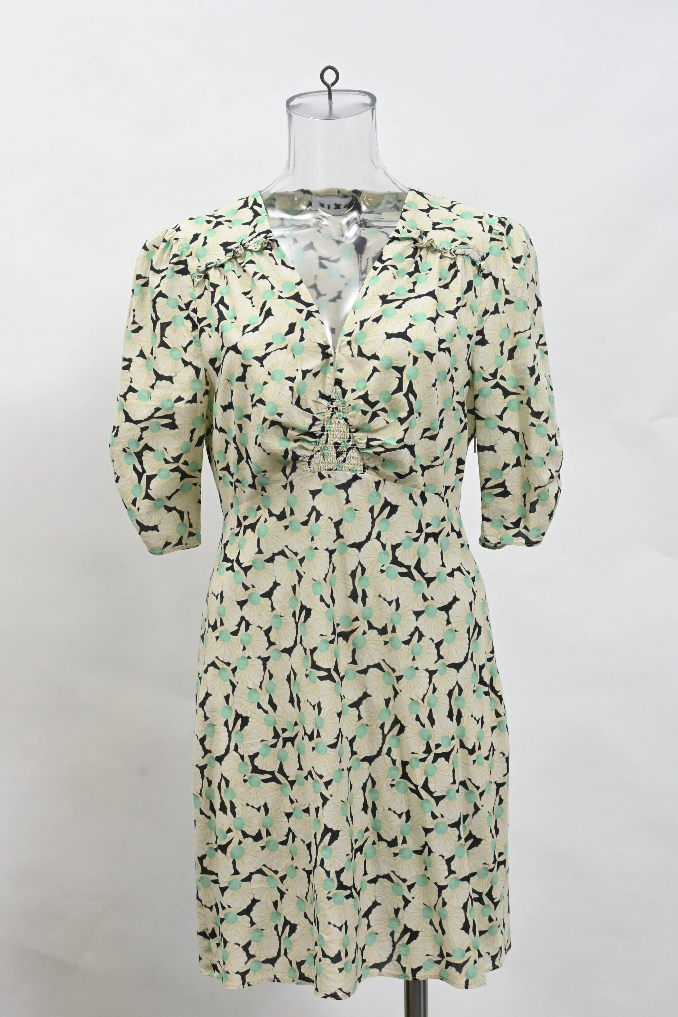 Rixo Enya Pearl Printed Mini Dress in Multicolor Cotton