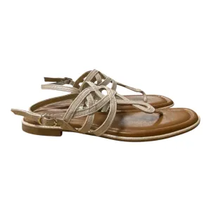 Sandals Flats By Kelly And Katie In Tan, Size:7.5
