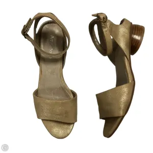 Sandals Heels Block By Antelope In Gold, Size: 7.5