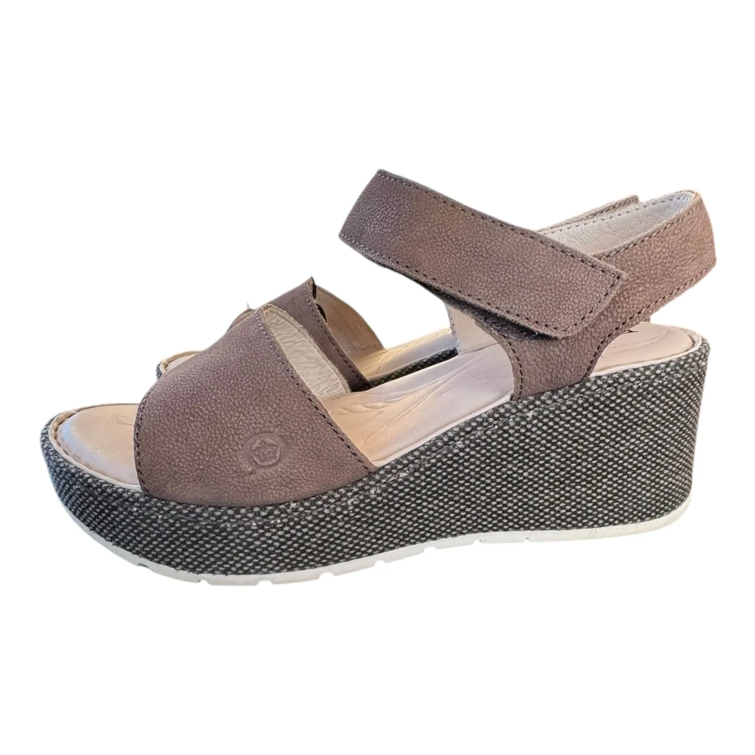 Sandals Heels Block By Born In Brown, Size:8