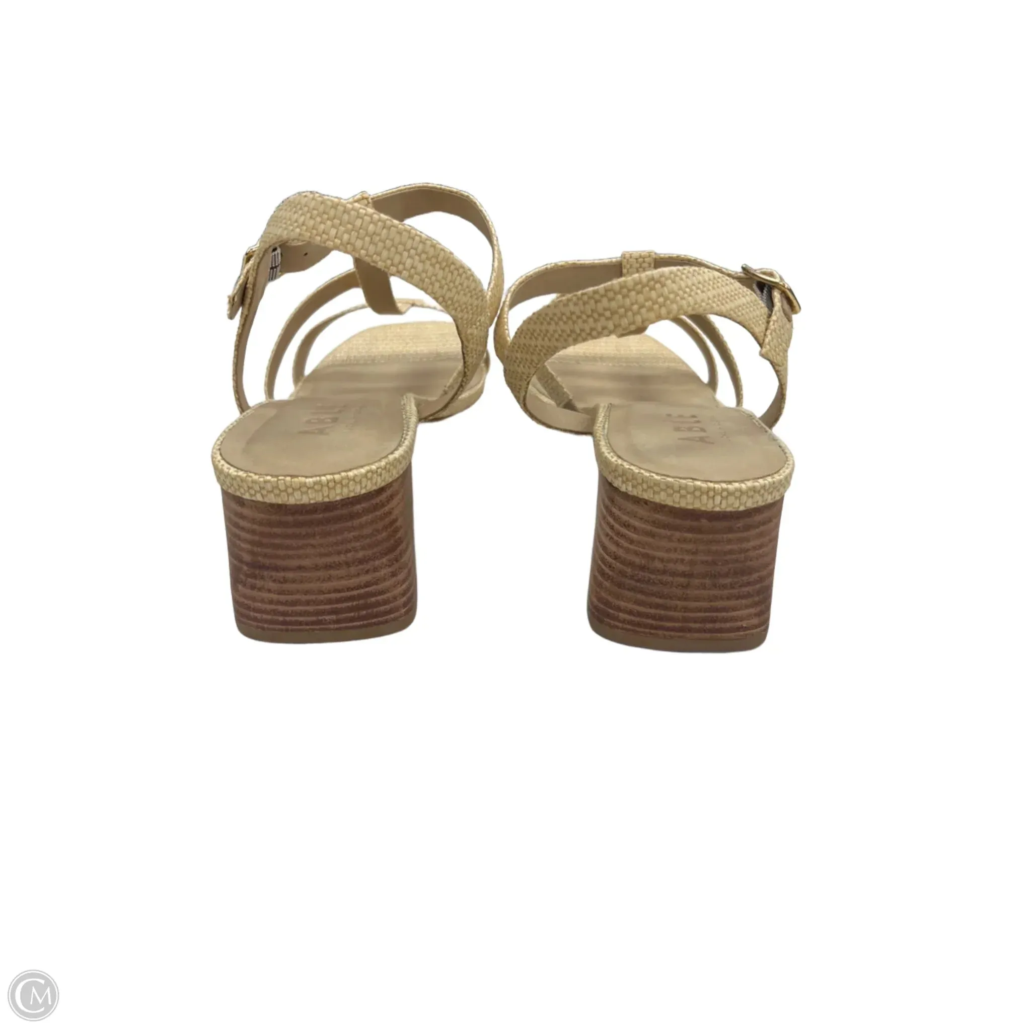 Sandals Heels Block By Cma In Tan, Size: 10