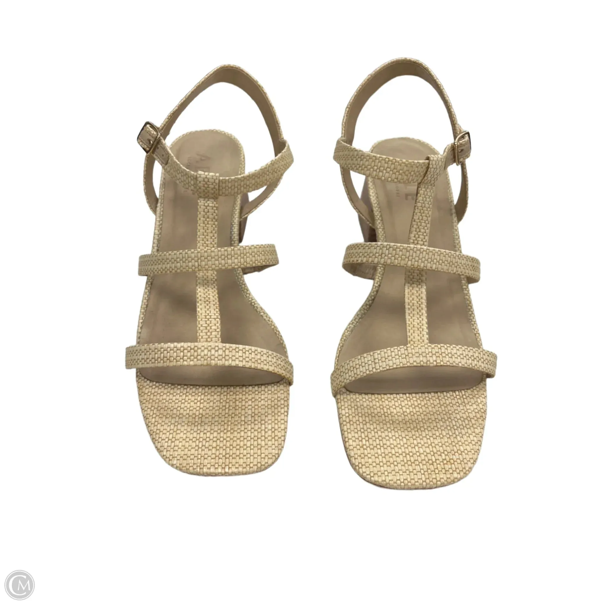 Sandals Heels Block By Cma In Tan, Size: 10