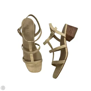 Sandals Heels Block By Cma In Tan, Size: 10