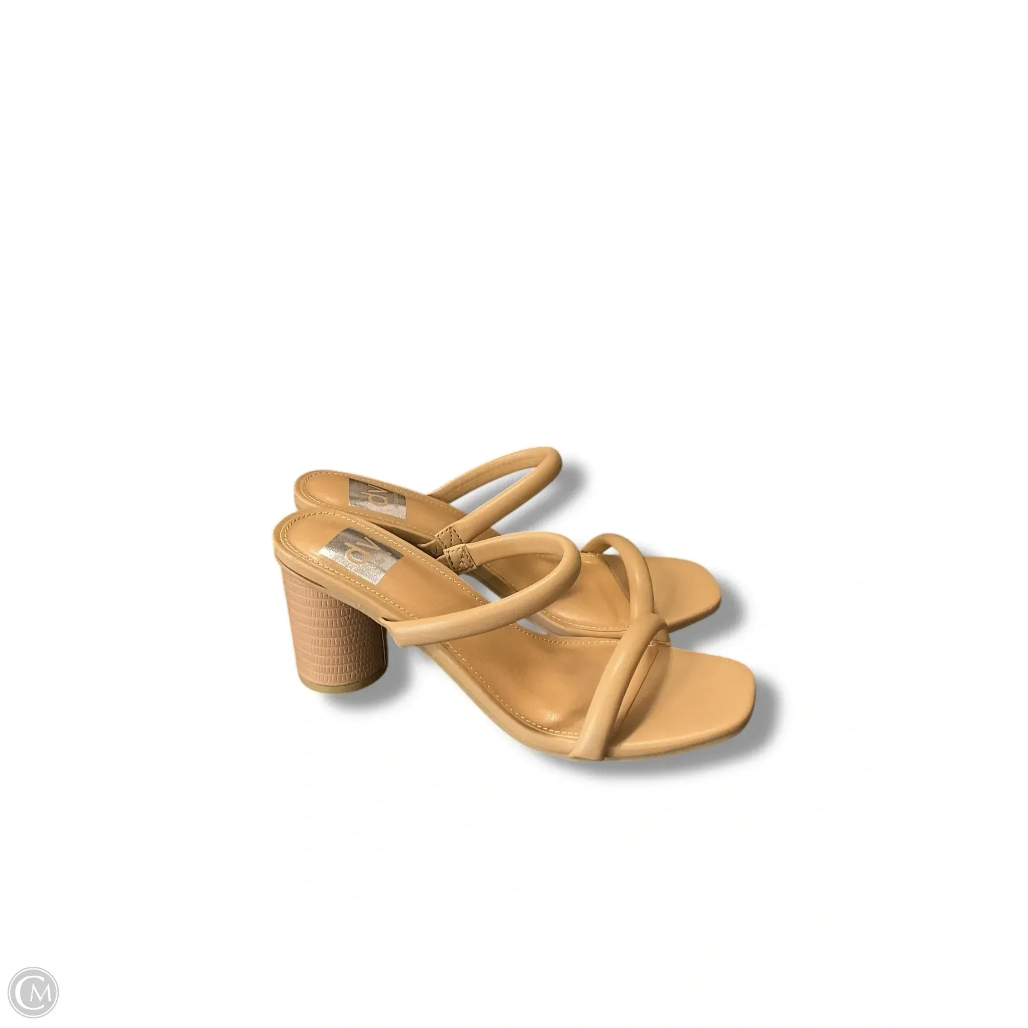 Sandals Heels Block By Dolce Vita In Tan, Size: 6