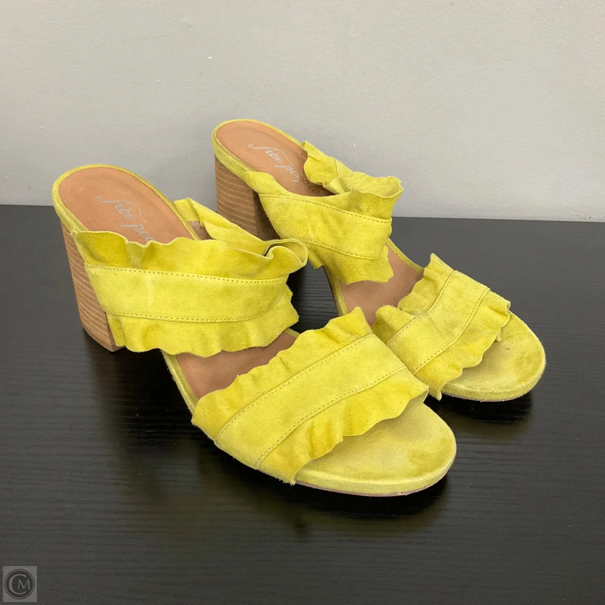 Sandals Heels Block By Free People In Yellow, Size: 11