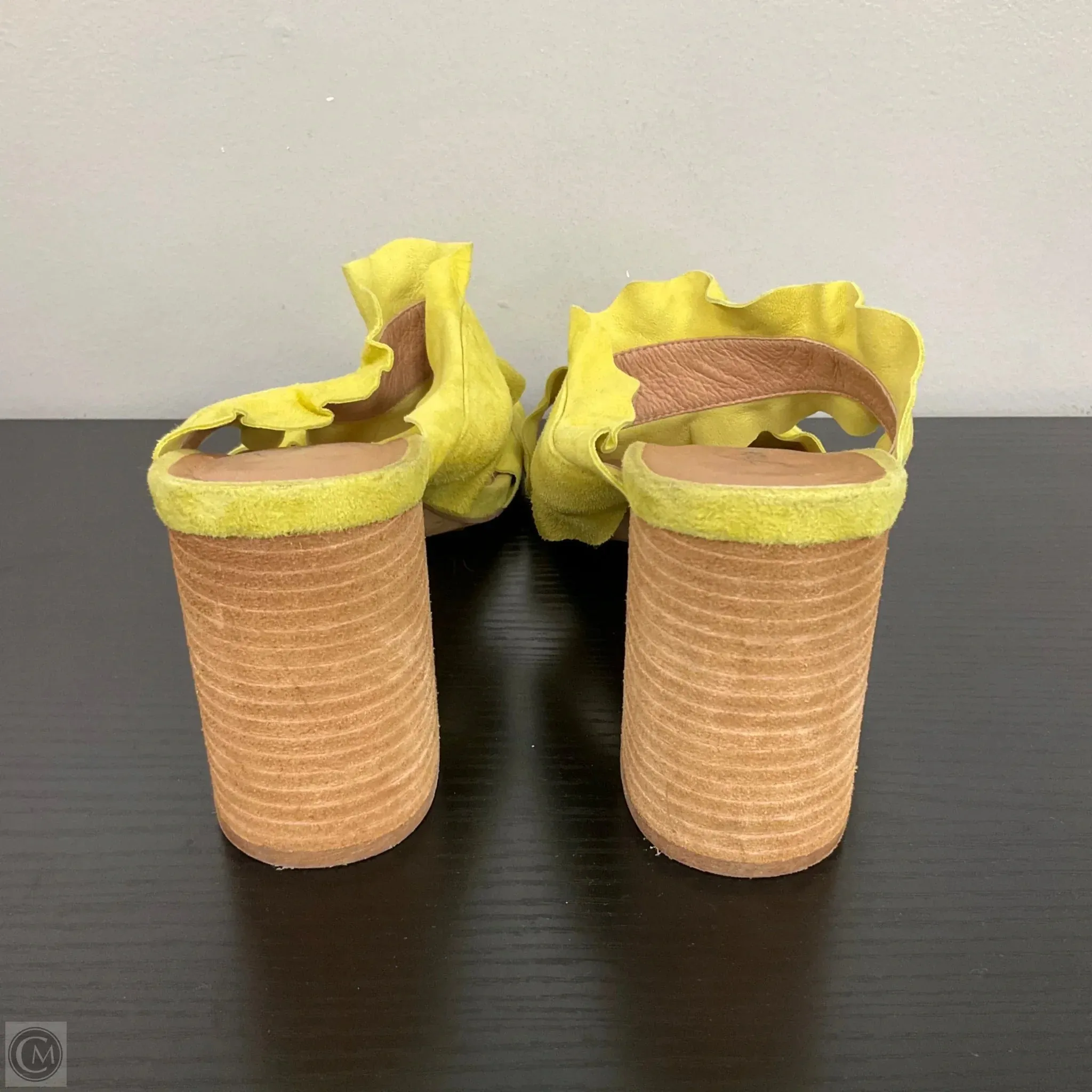 Sandals Heels Block By Free People In Yellow, Size: 11
