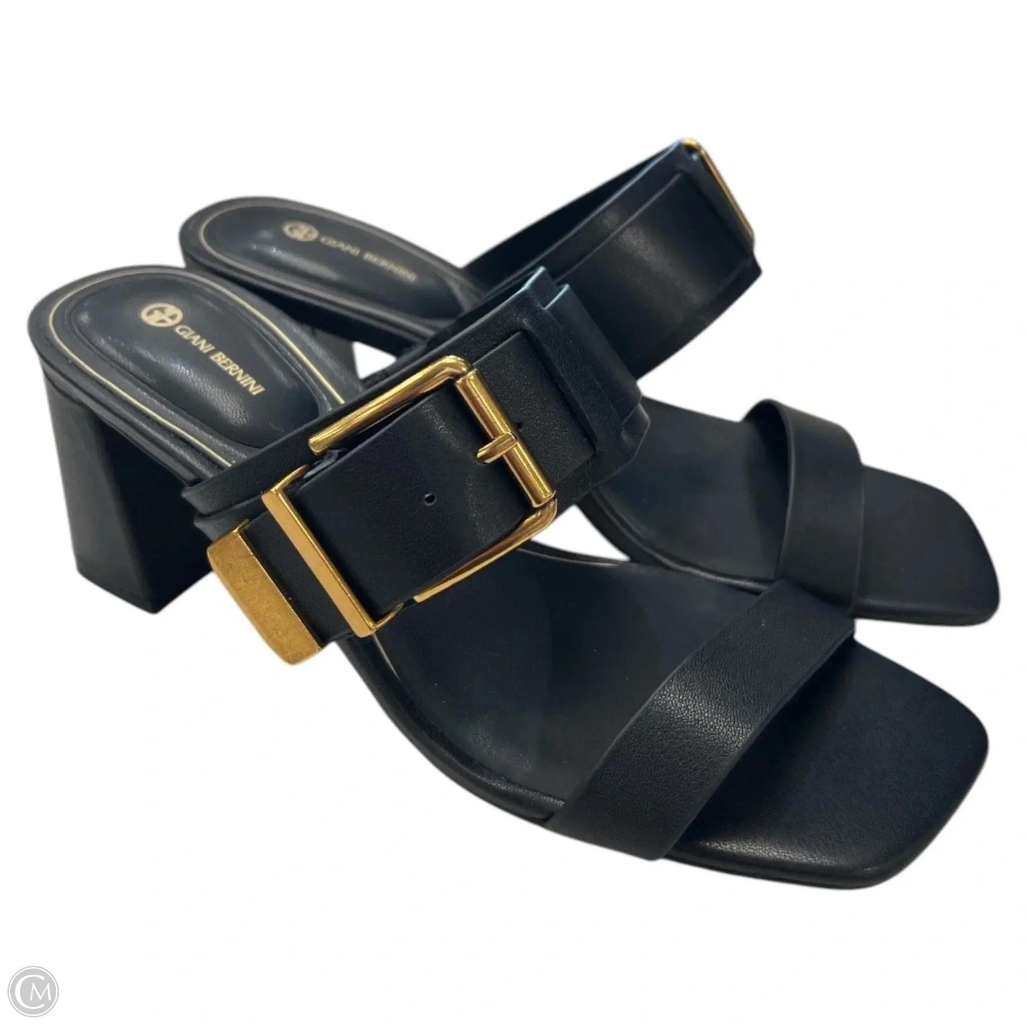 Sandals Heels Block By Giani Bernini In Black, Size: 7