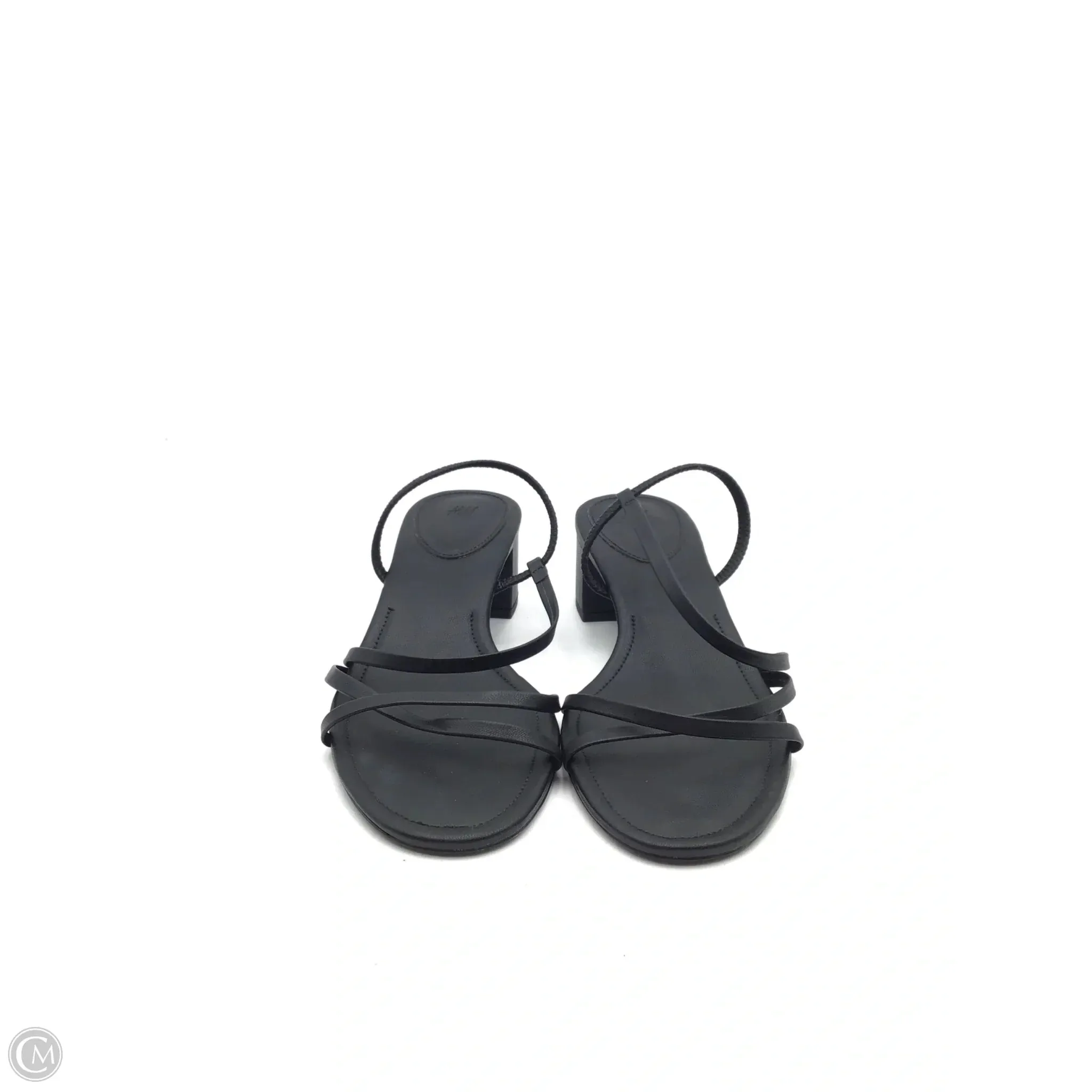 Sandals Heels Block By H&m In Black, Size: 7