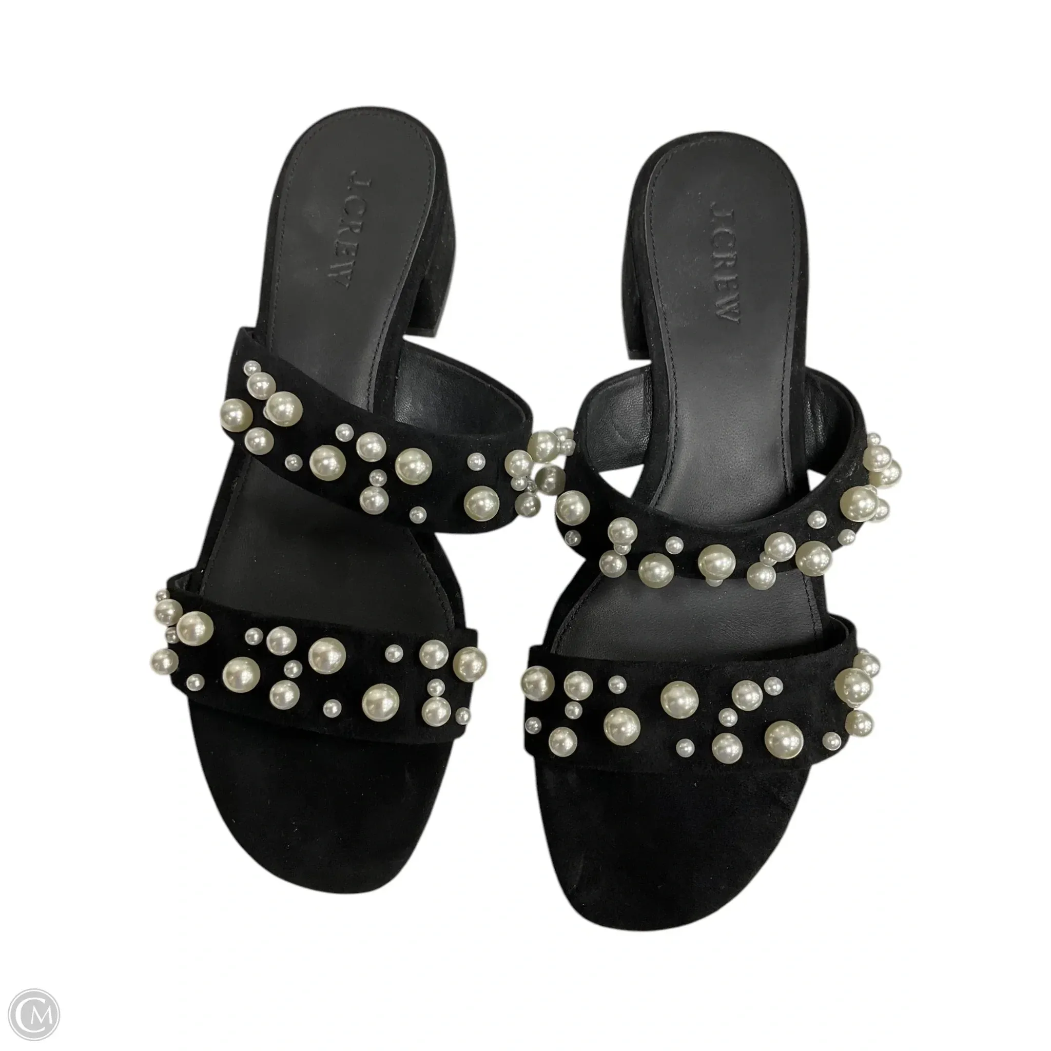 Sandals Heels Block By J. Crew In Black & White, Size: 8