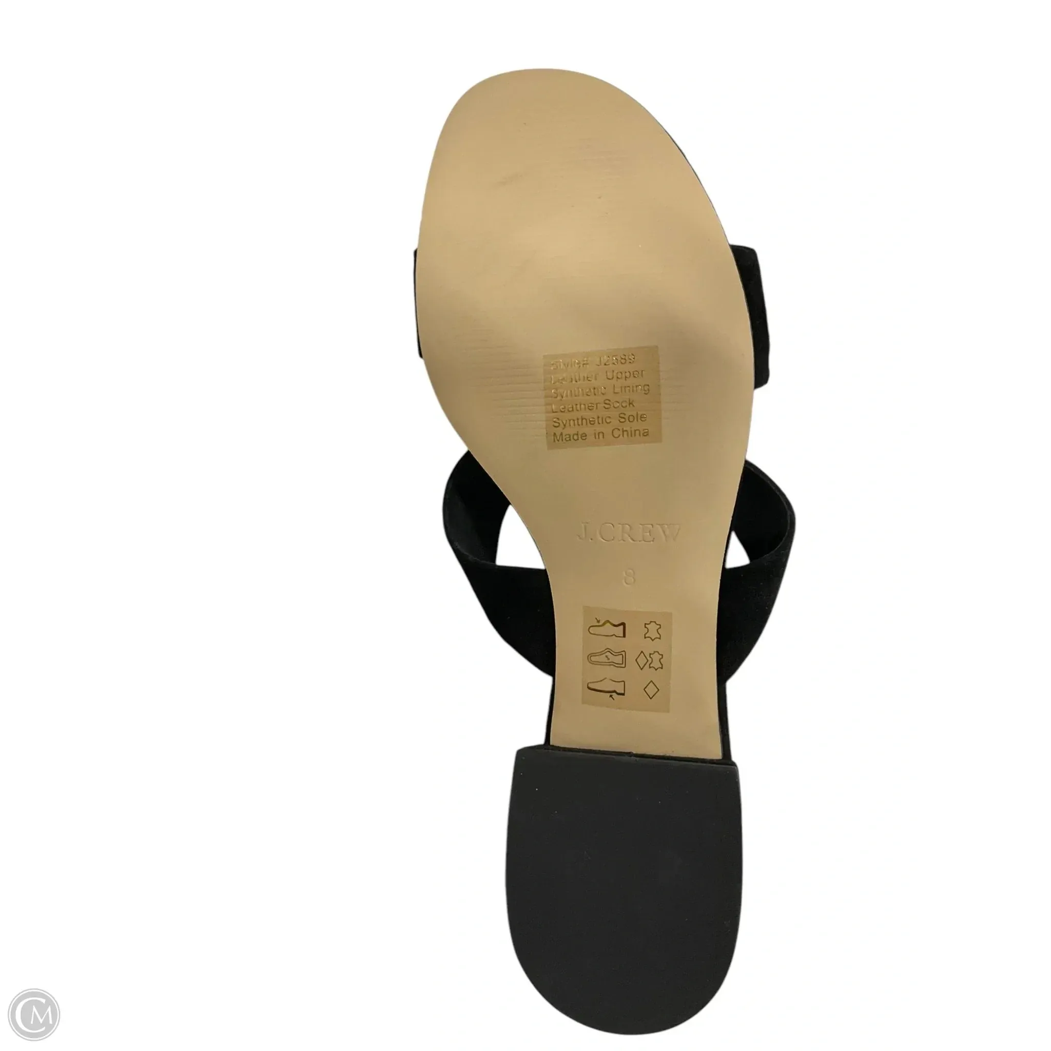 Sandals Heels Block By J. Crew In Black & White, Size: 8