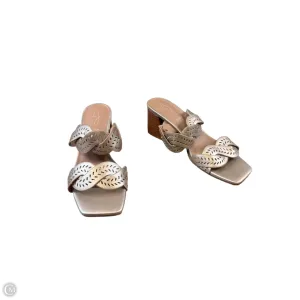 Sandals Heels Block By Joie In Gold, Size: 7.5