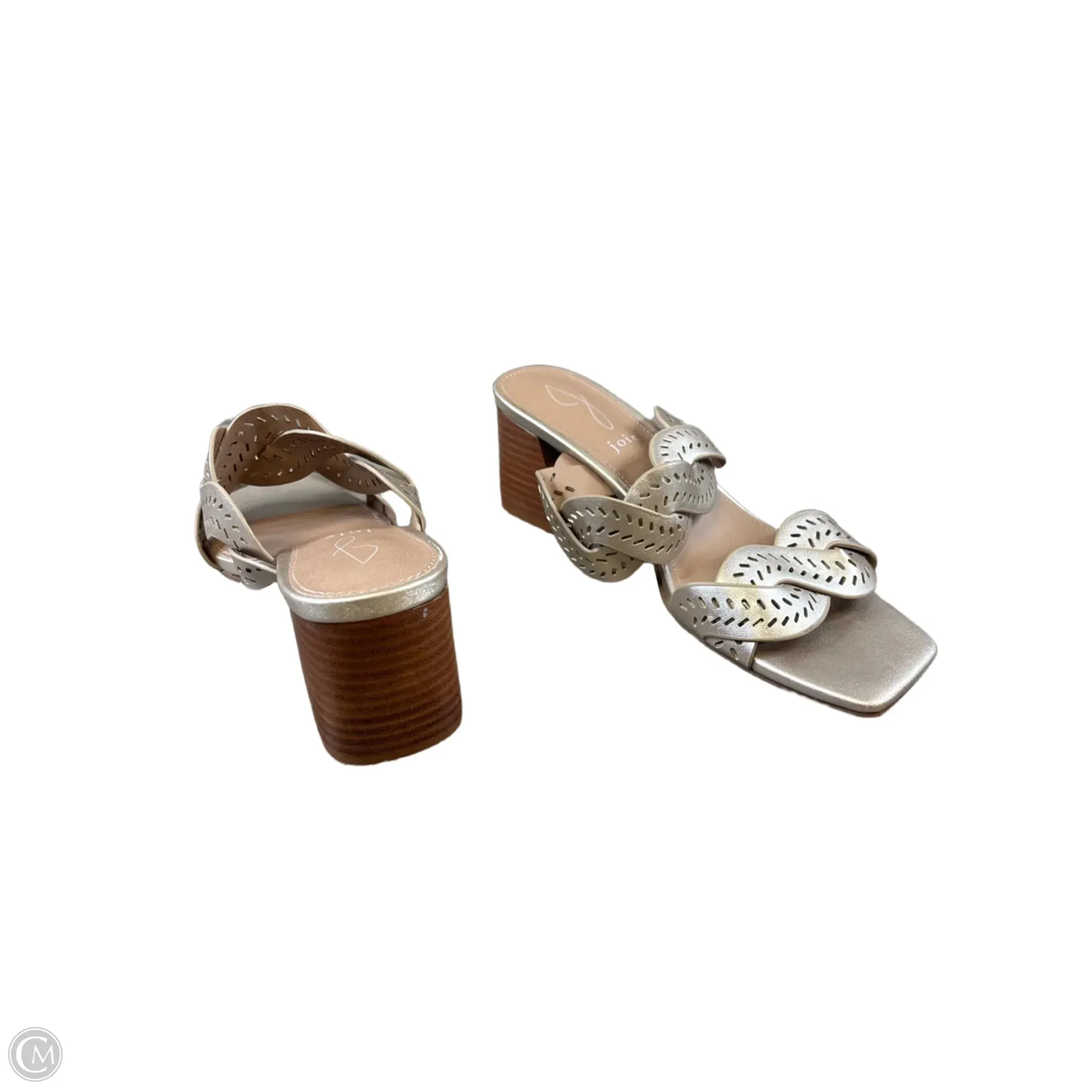 Sandals Heels Block By Joie In Gold, Size: 7.5
