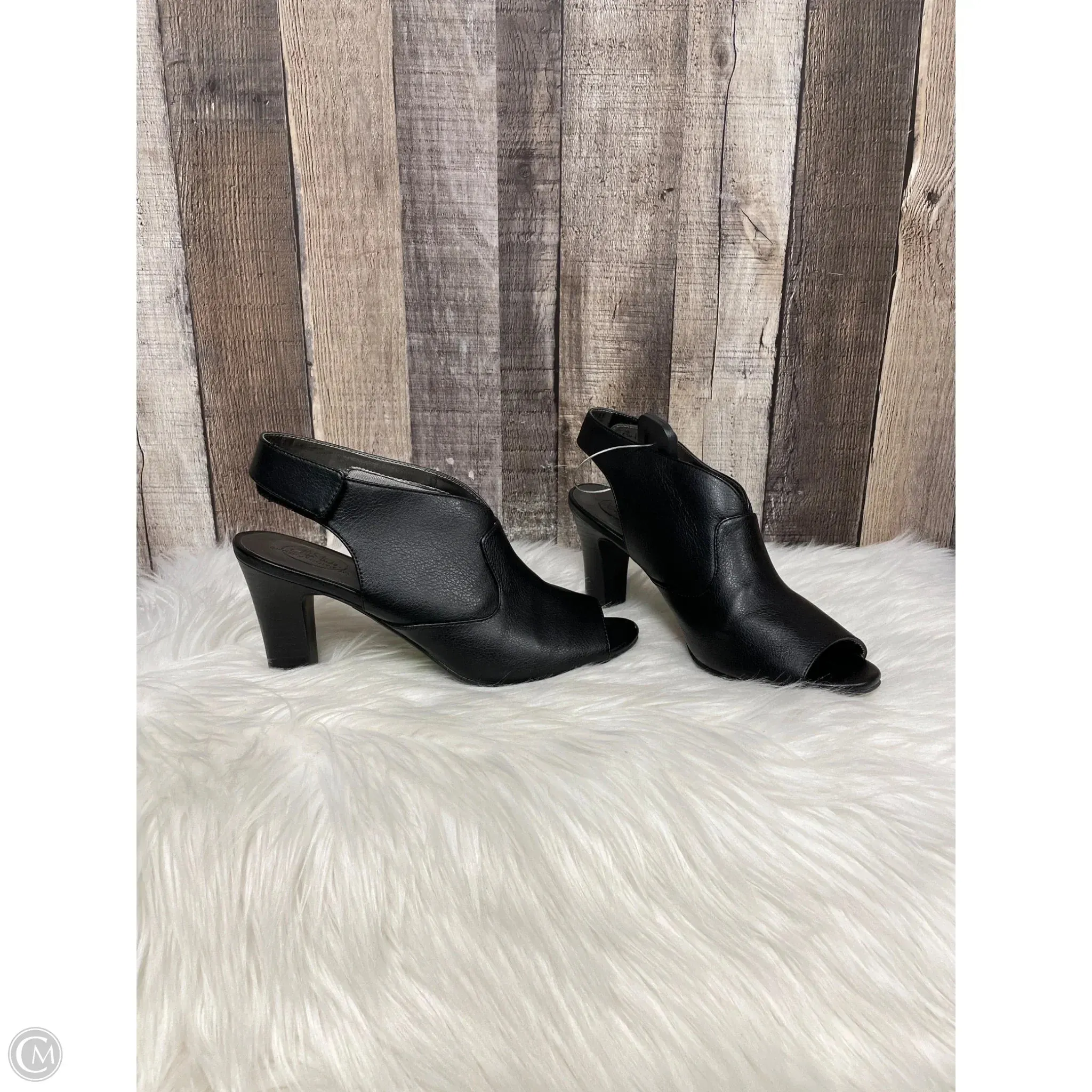 Sandals Heels Block By Life Stride In Black, Size: 8.5