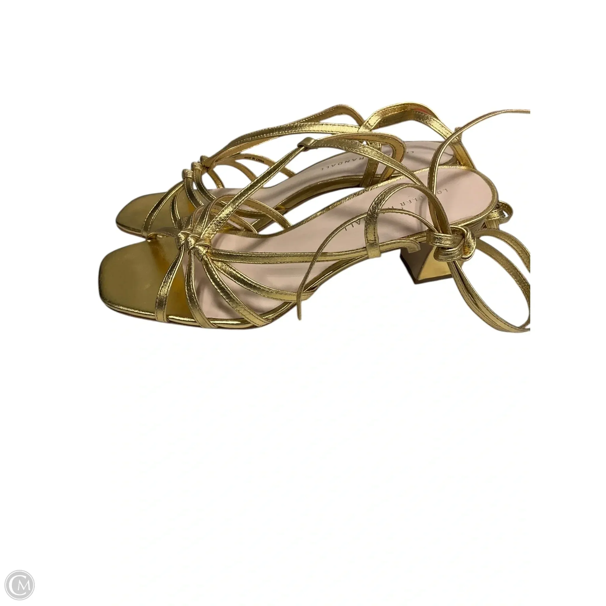 Sandals Heels Block By Loeffler Randall In Gold, Size: 8