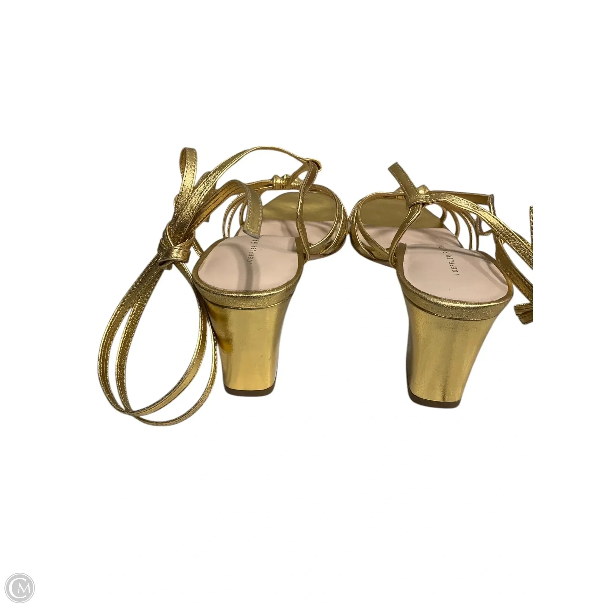 Sandals Heels Block By Loeffler Randall In Gold, Size: 8