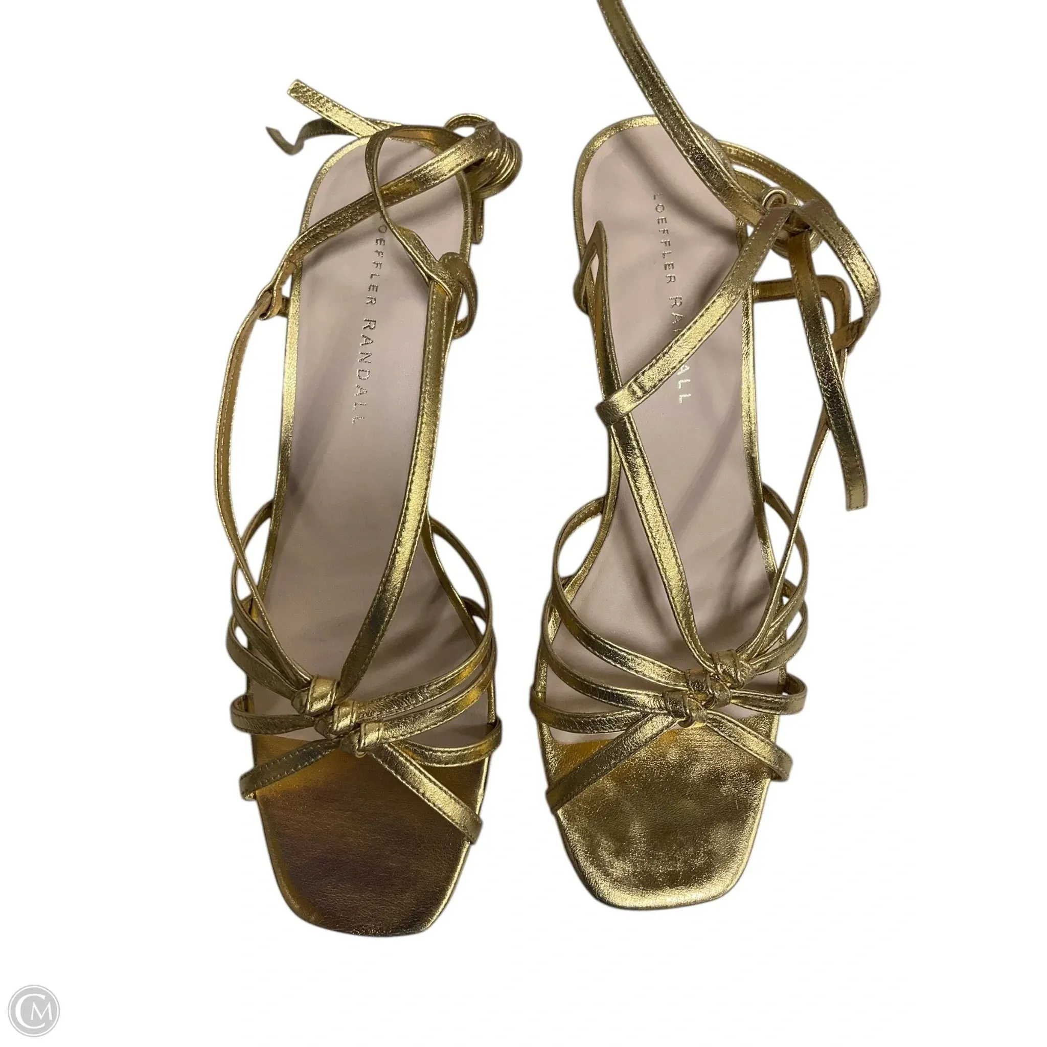 Sandals Heels Block By Loeffler Randall In Gold, Size: 8