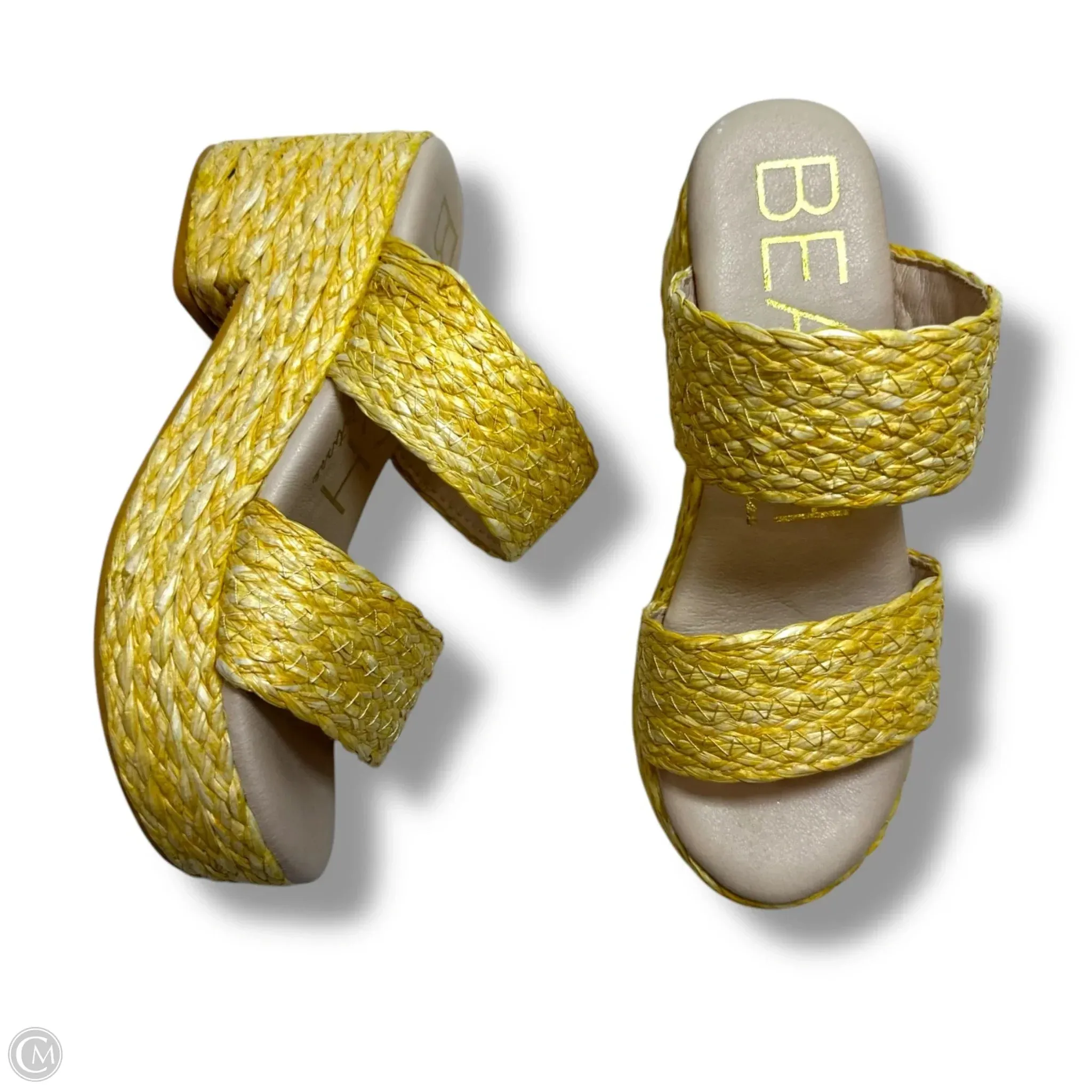 Sandals Heels Block By Matisse In Yellow, Size: 7