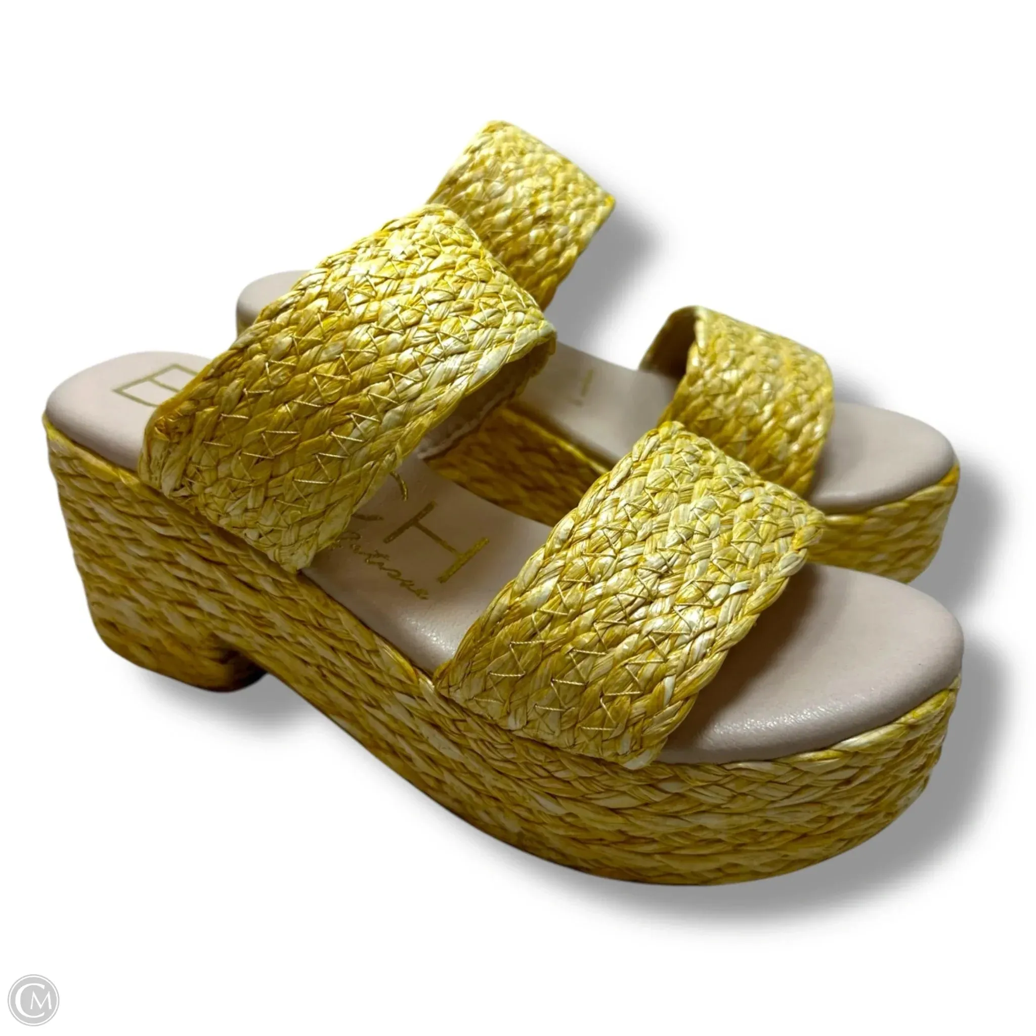 Sandals Heels Block By Matisse In Yellow, Size: 7