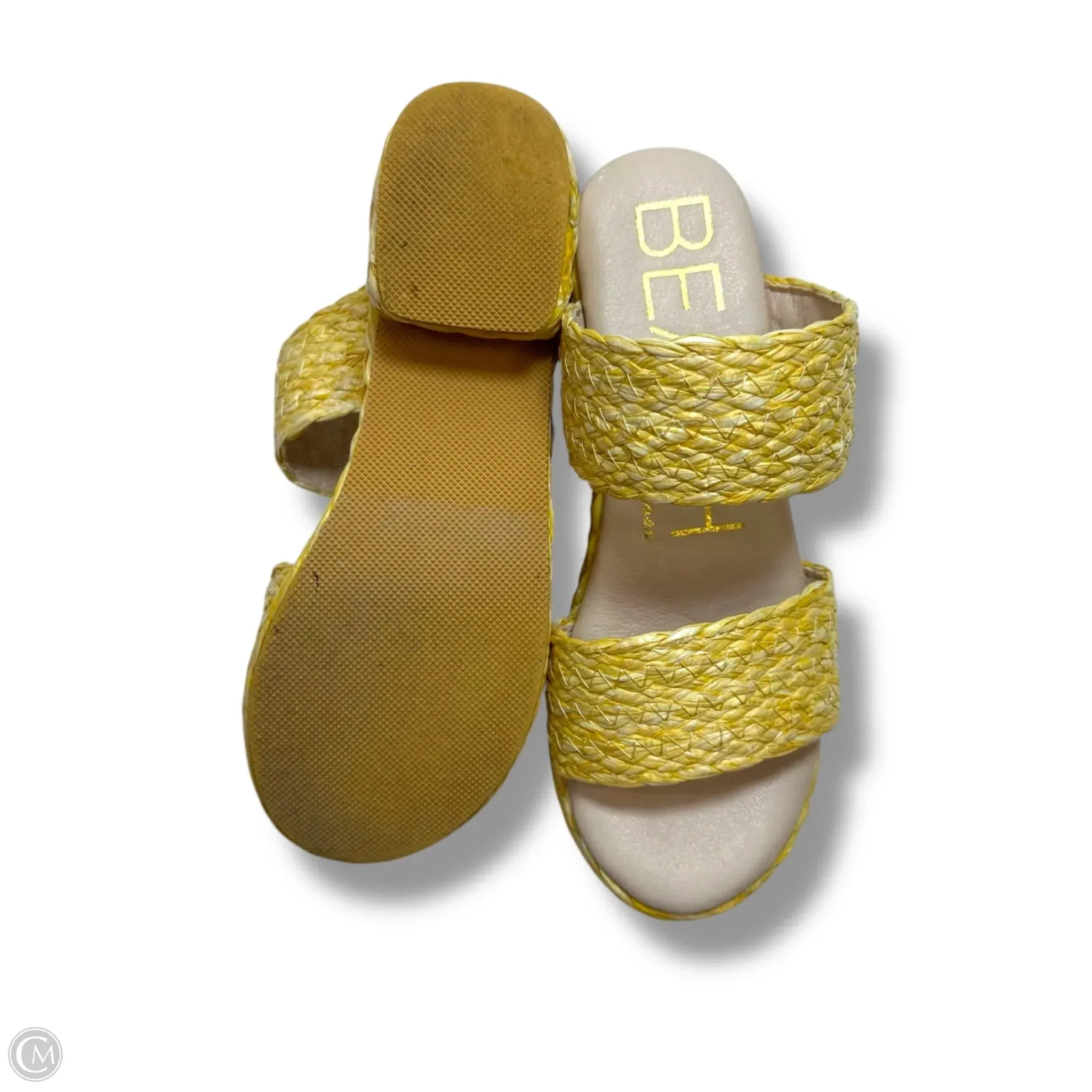 Sandals Heels Block By Matisse In Yellow, Size: 7