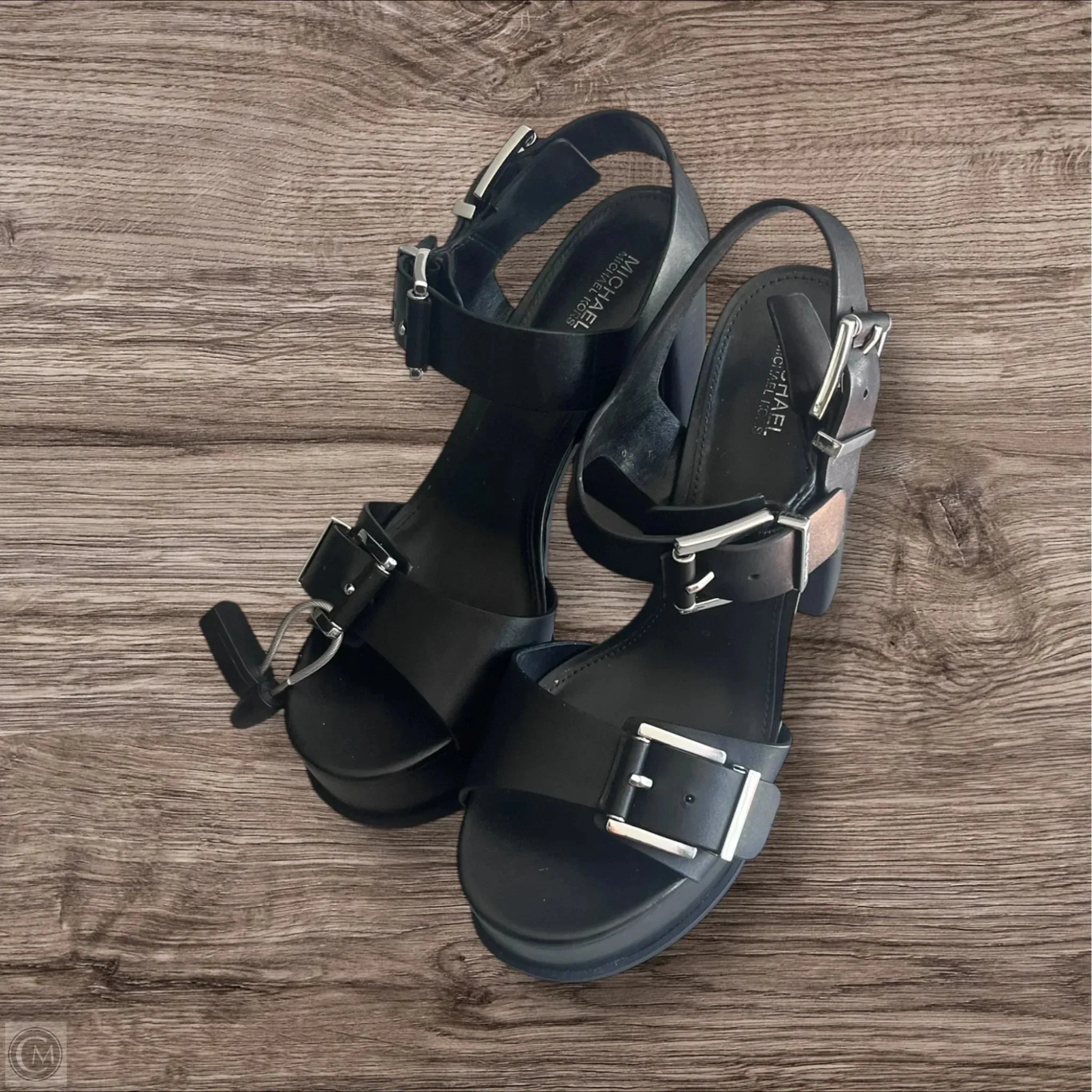 Sandals Heels Block By Michael By Michael Kors In Black, Size: 8
