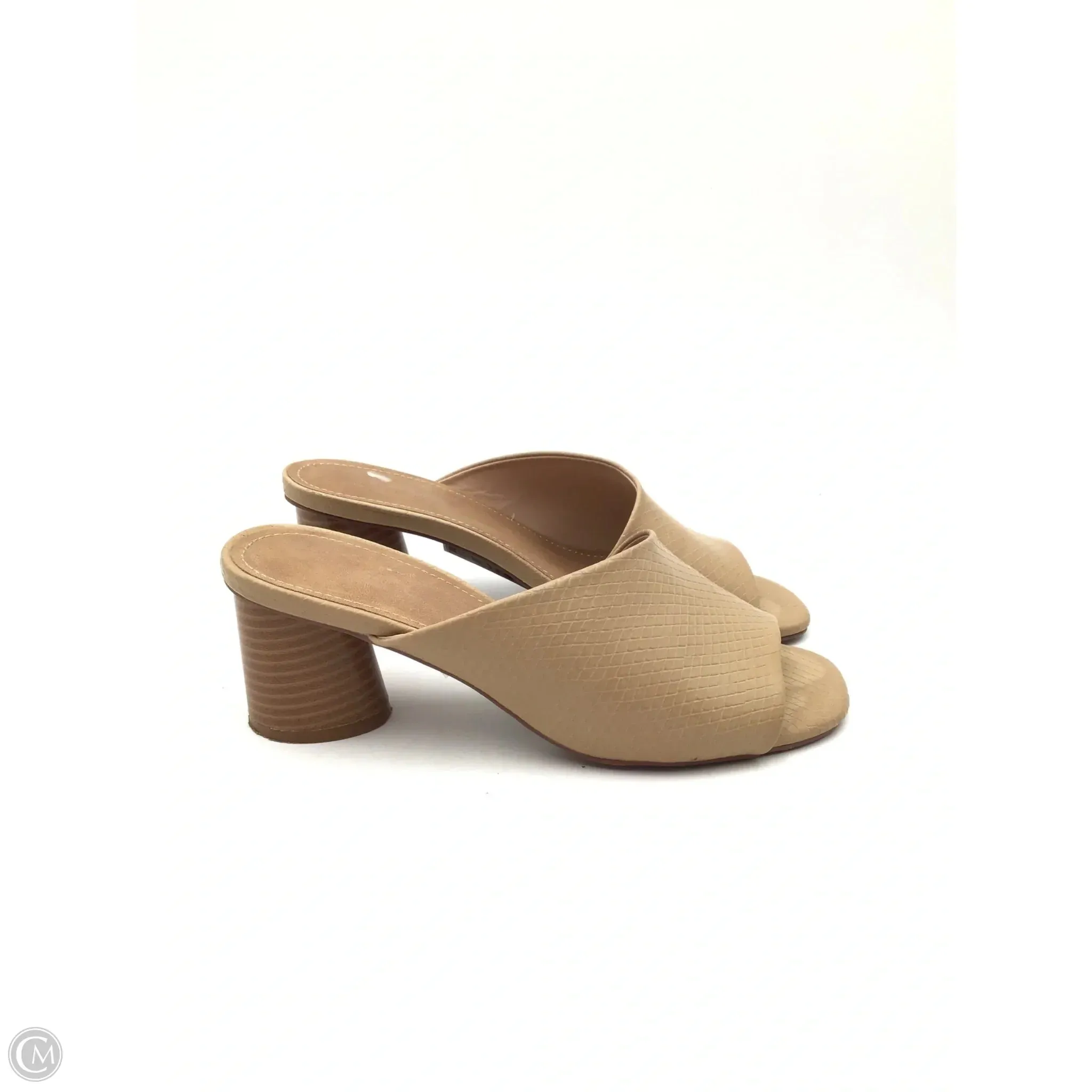 Sandals Heels Block By Seven 7 In Brown, Size: 8