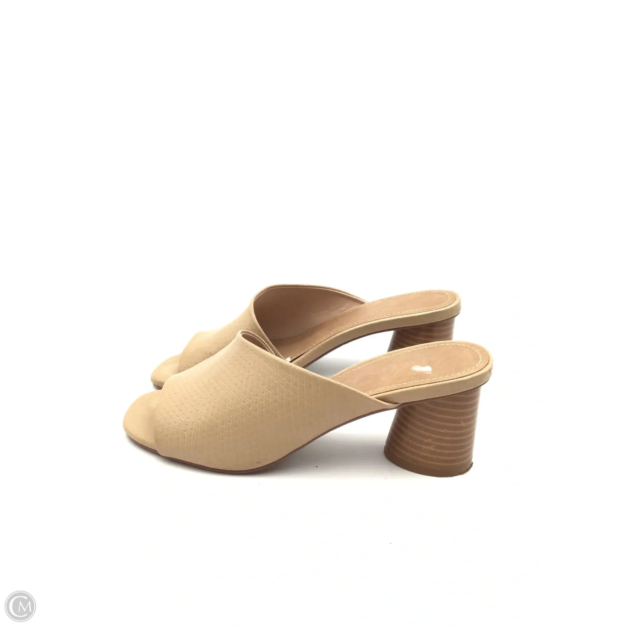 Sandals Heels Block By Seven 7 In Brown, Size: 8