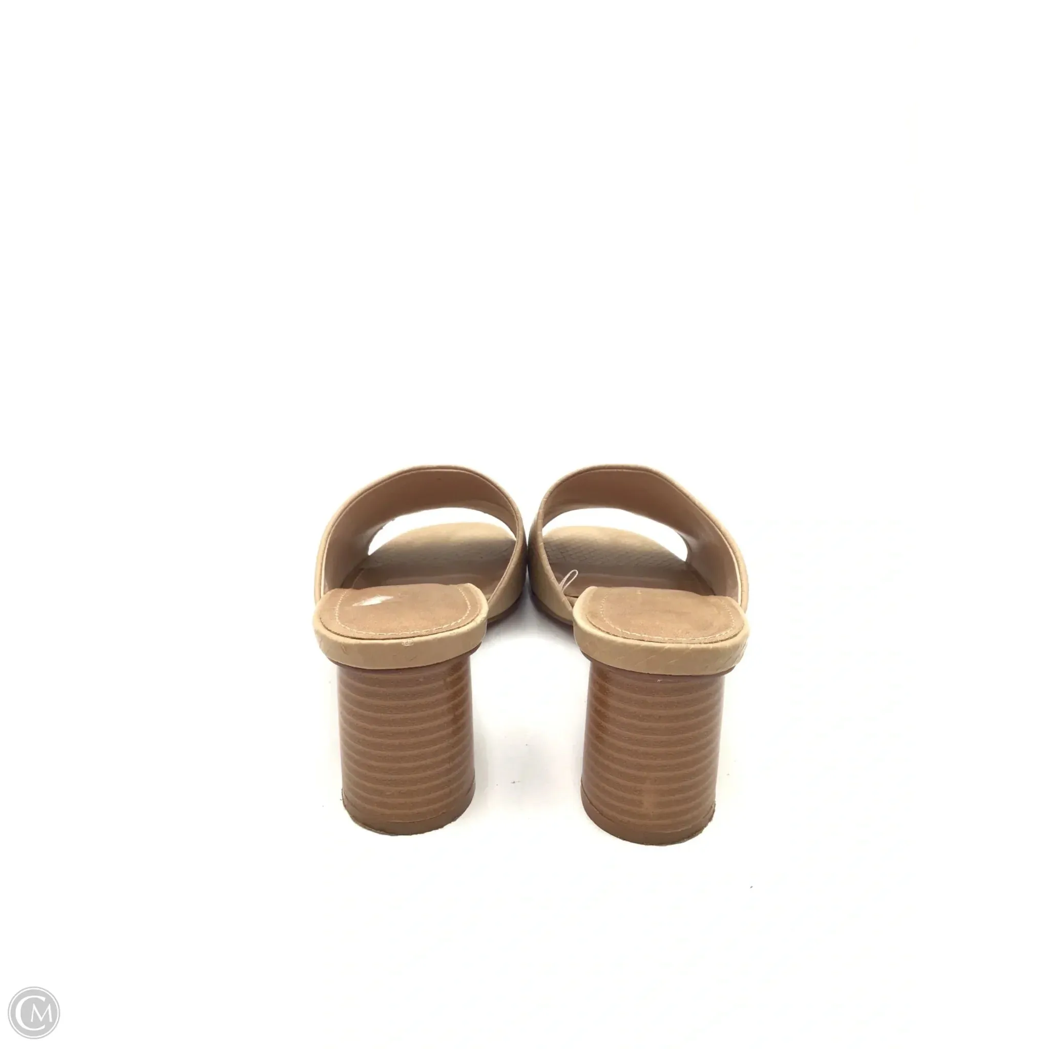 Sandals Heels Block By Seven 7 In Brown, Size: 8