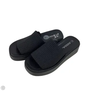Sandals Heels Block By Soda In Black, Size: 7