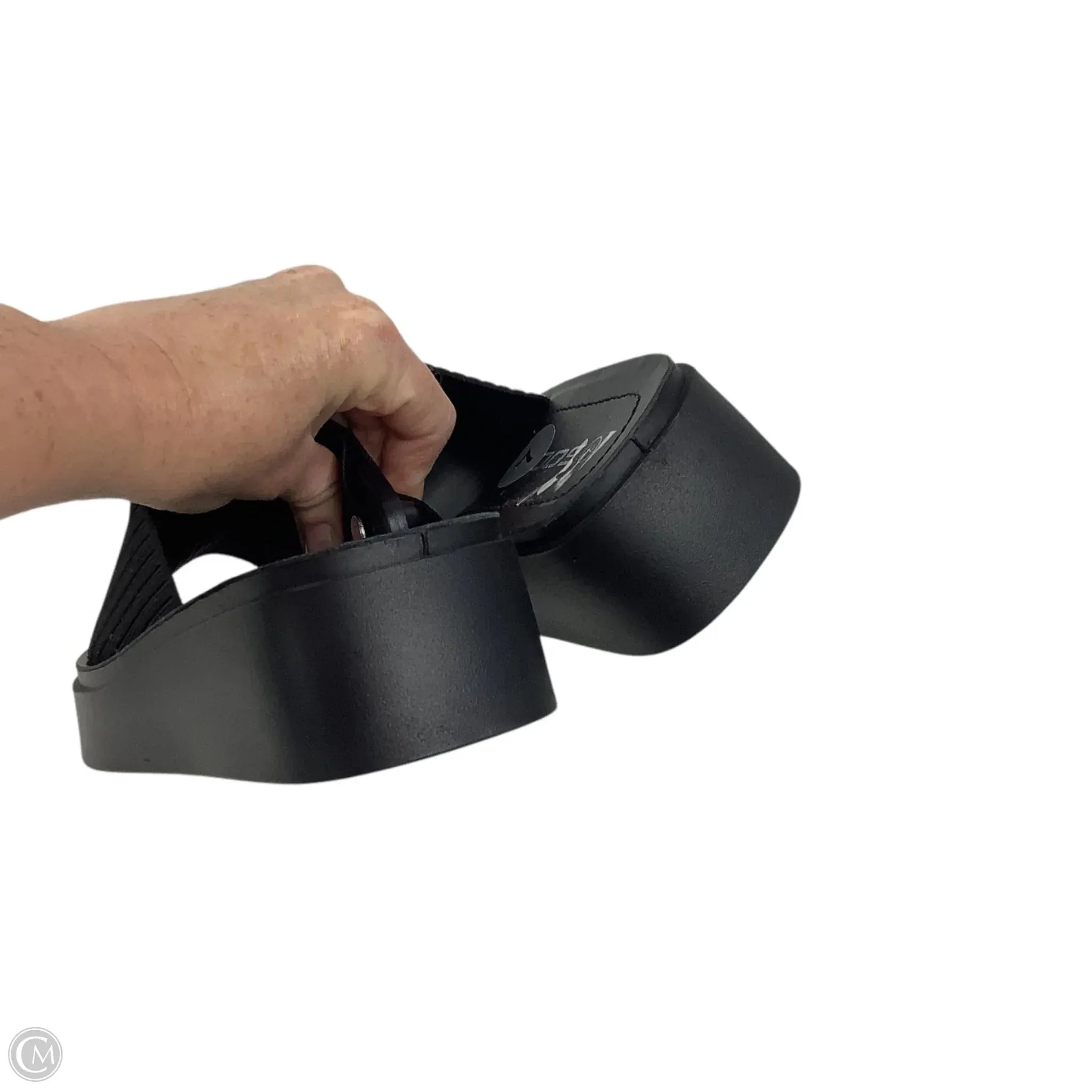 Sandals Heels Block By Soda In Black, Size: 7