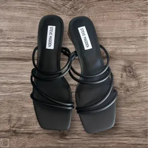 Sandals Heels Block By Steve Madden In Black, Size: 8