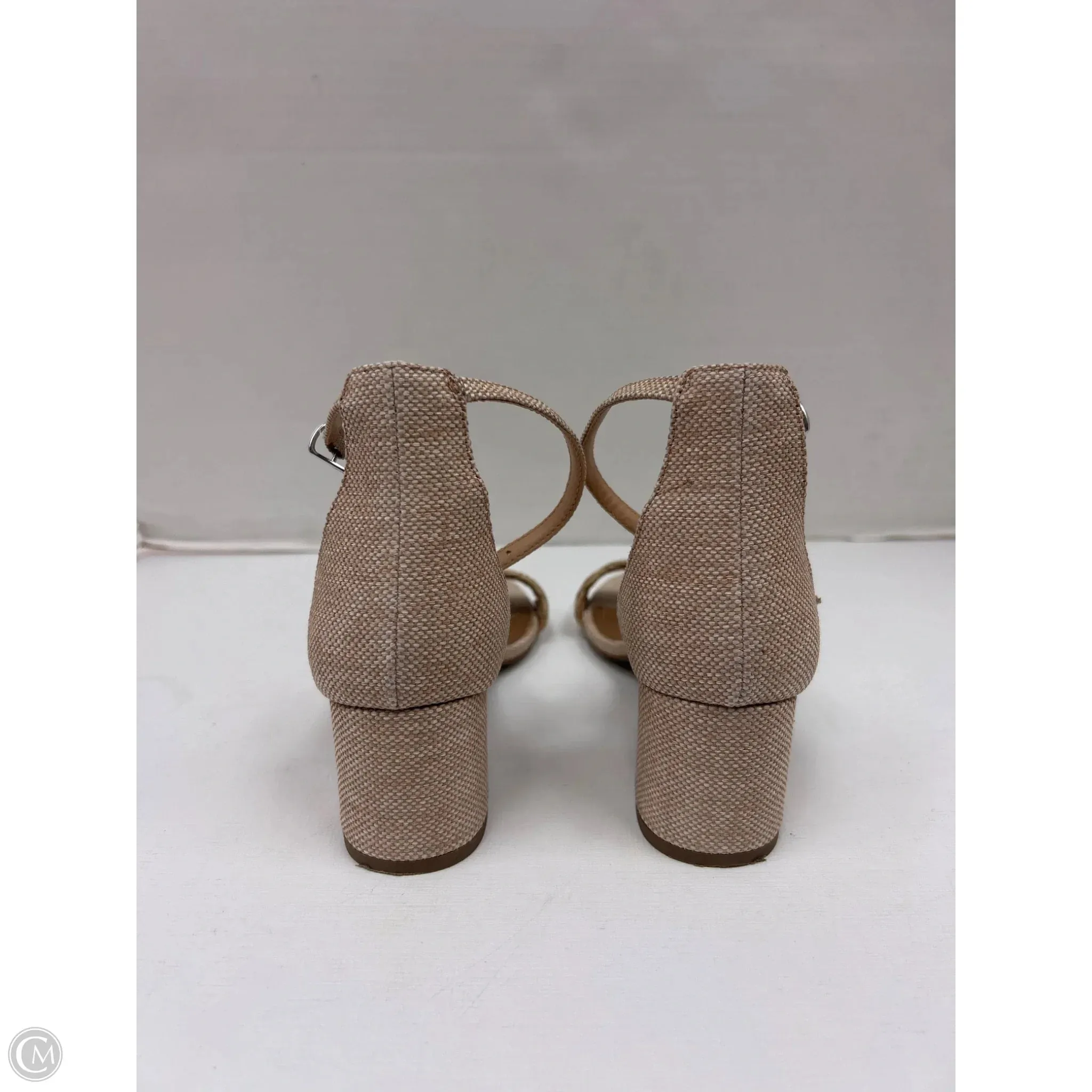 Sandals Heels Block By Steve Madden In Tan, Size: 6