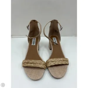 Sandals Heels Block By Steve Madden In Tan, Size: 6