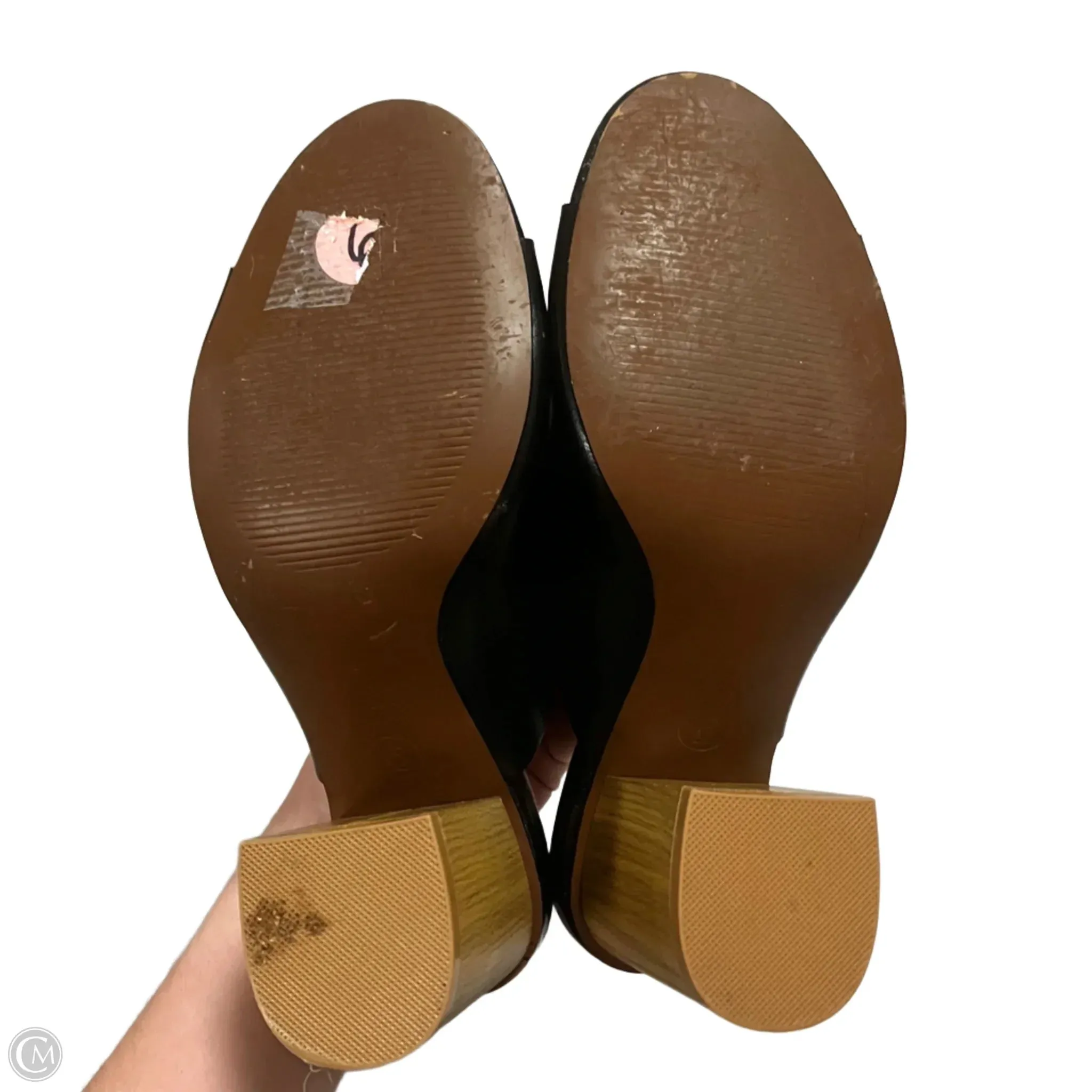 Sandals Heels Block By Who What Wear In Black, Size: 6