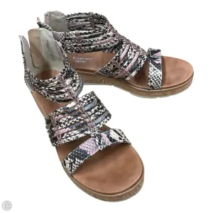 Sandals Heels Platform By Bare Traps In Animal Print, Size: 8